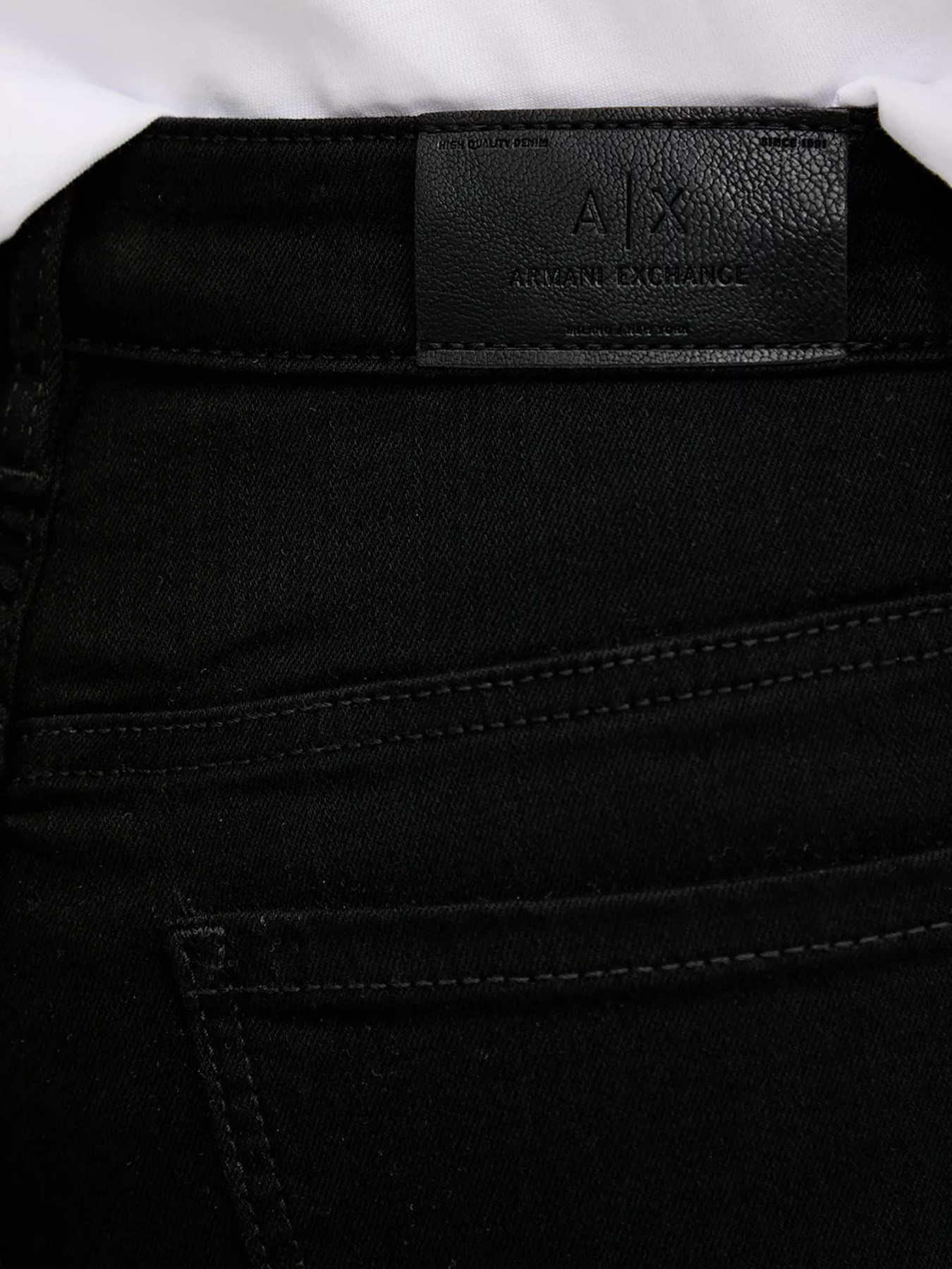 Armani Exchange Armani Exchange Kadın Normal Bel Dar Paça Slim Fit Denim Kumaş Siyah Jeans XW000123 AF12862-UC001
