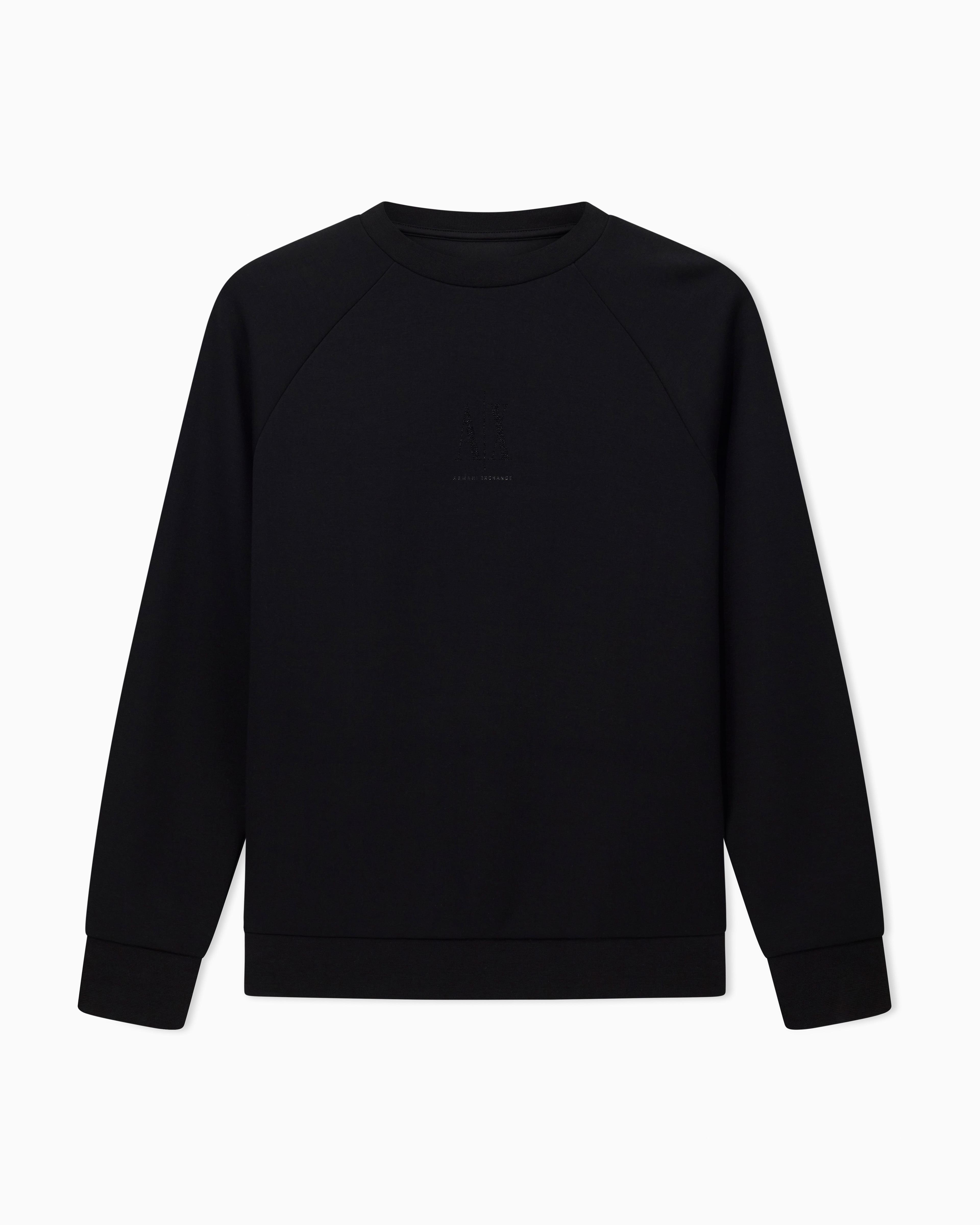 Armani Exchange Armani Exchange Kadın Regular Fit Bisiklet Yaka Uzun Kol Pamuklu Siyah Sweatshirt XW000826 AF13397-UC001