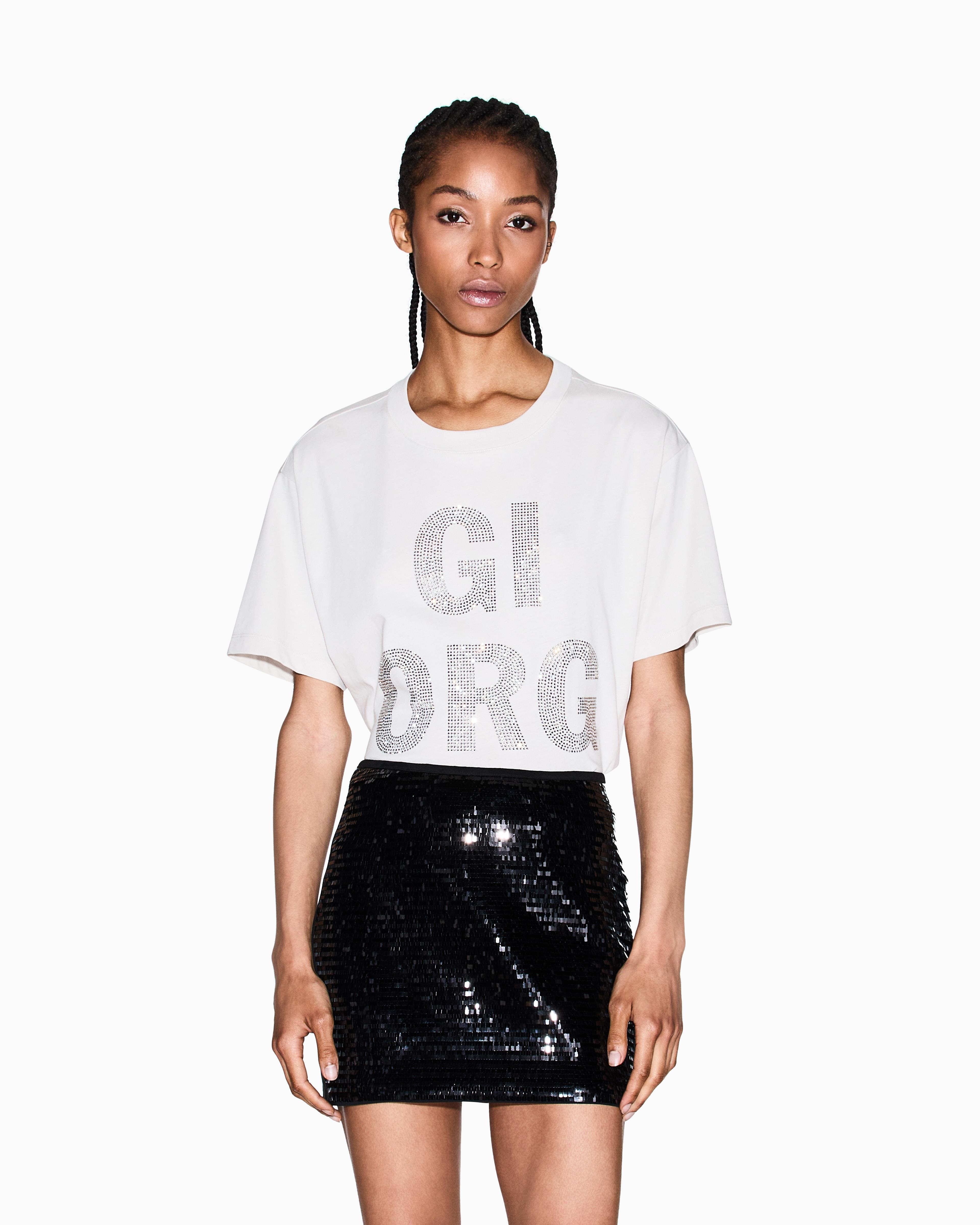 Armani Exchange Armani Exchange Kadın Parlak Pullu Dar Kalıp Mini Siyah Etek XW001298 AF16157-MC117