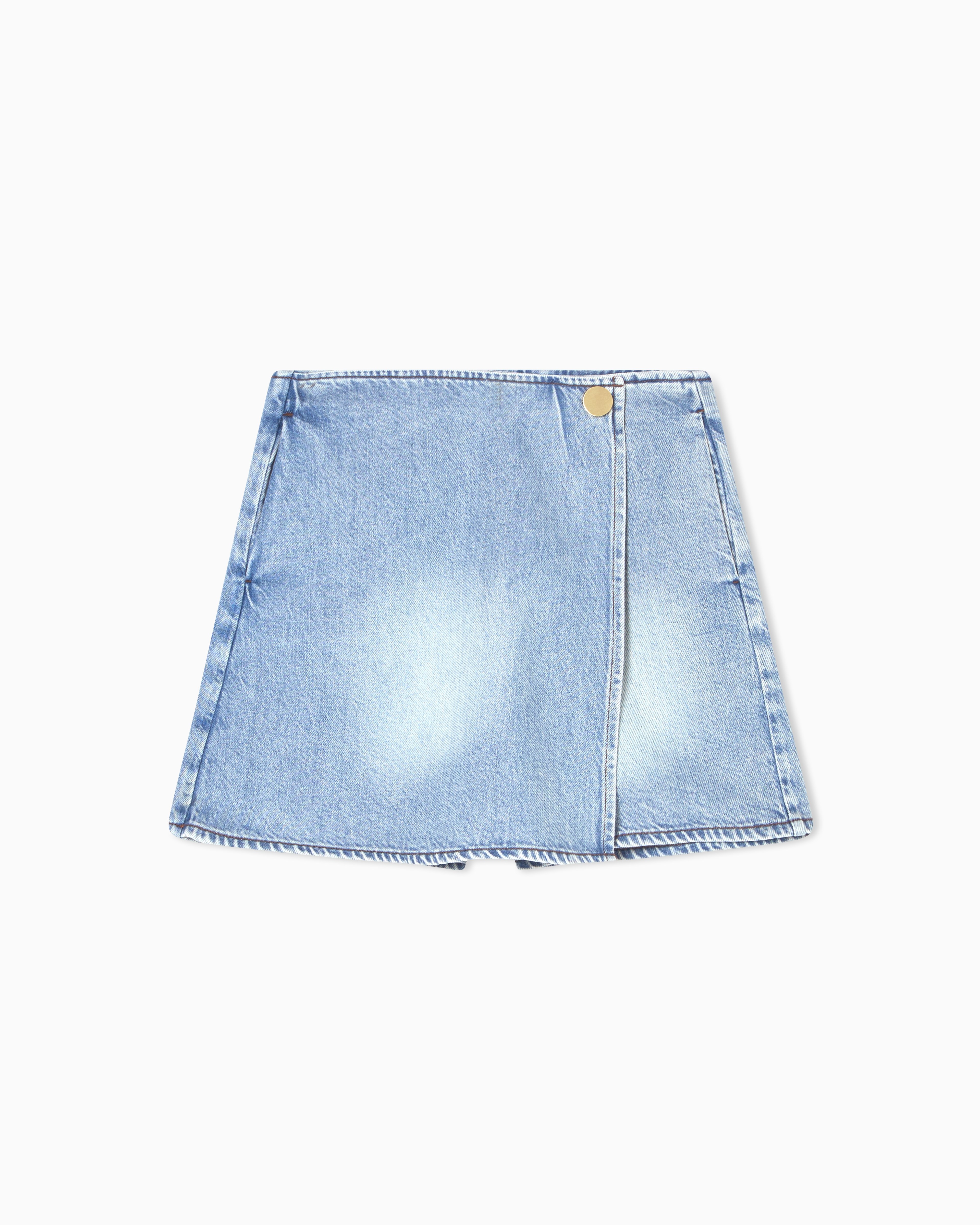 Armani Exchange Armani Exchange Kadın Denim Kumaş Kısa Boy Şortlu Rahat Kesim Mavi Şort XW002265 AF21338-MB001