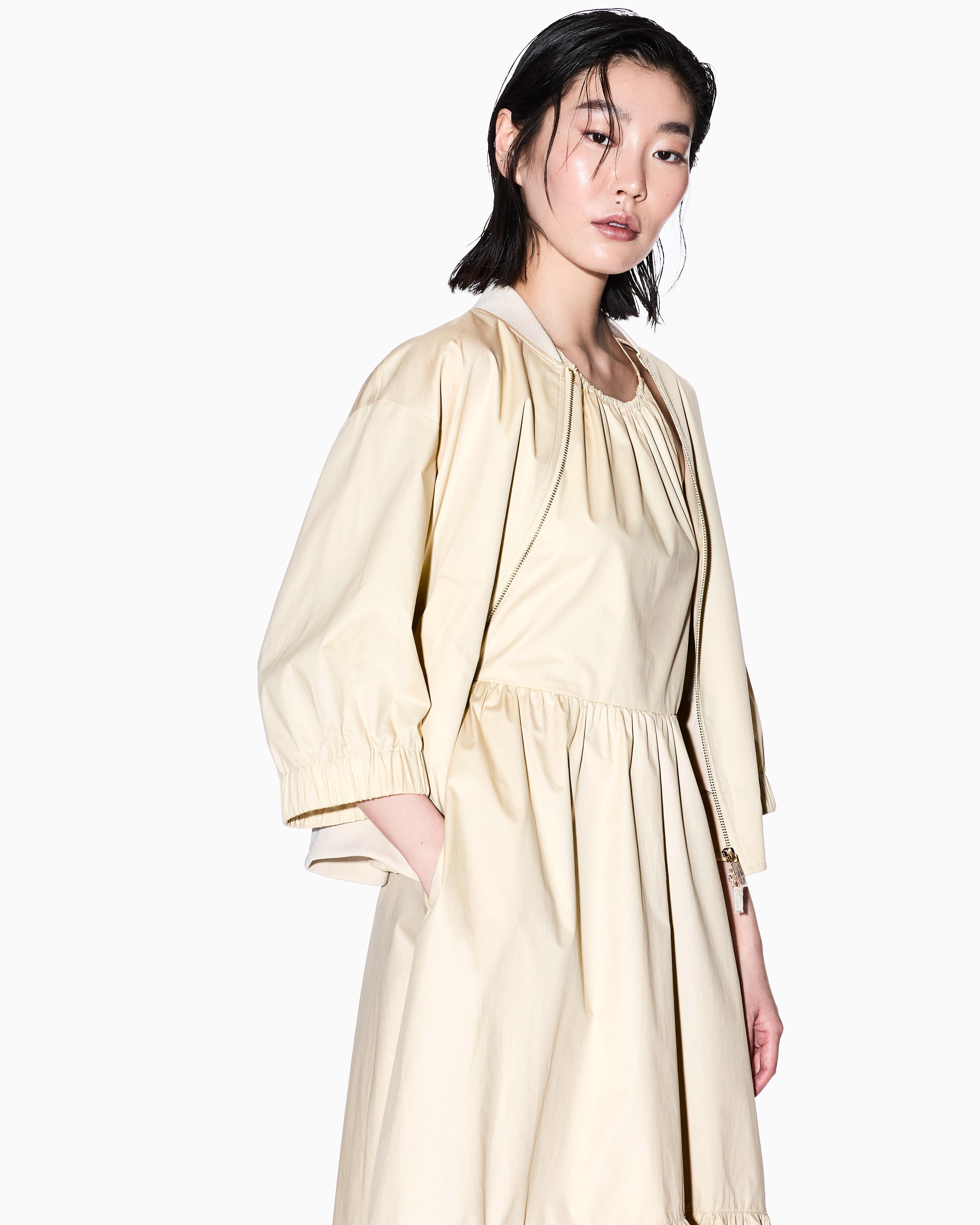 ARMANI EXCHANGE Armani Exchange Kadın Rahat Kalıp %100 Pamuklu Askılı Astarlı Midi Boy Bej Elbise XW000477 AF12812-U1092