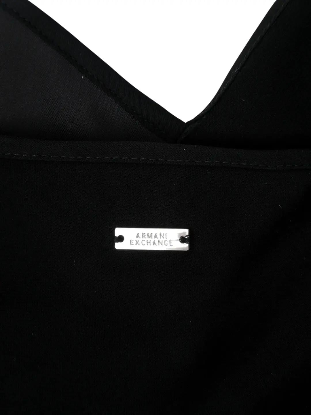 Armani Exchange Armani Exchange Kadın İnce İp Askılı V Yaka Siyah Bluz XW001258 AF16121-UC001