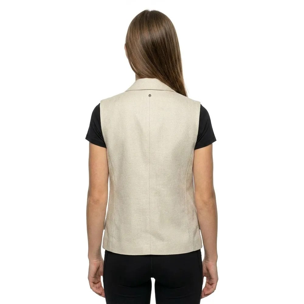 Armani Exchange Armani Exchange Kadın Çift Düğmeli Cep Detaylı Keten Bej Yelek XW001770 AF21530-U6275