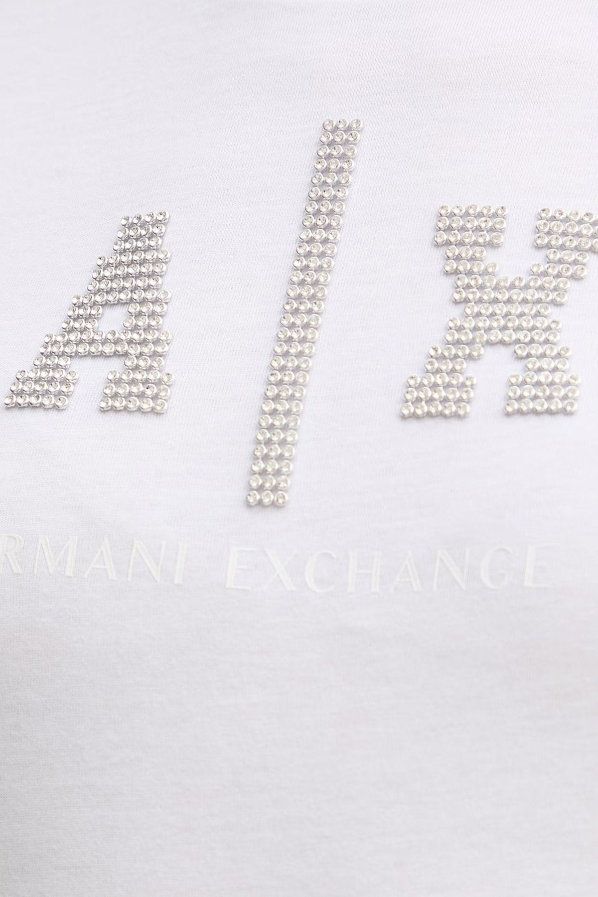 Armani Exchange Armani Exchange Kadın Yuvarlak Yaka Slim Fit Kısa Kollu Pamuklu Beyaz T-Shirt XW002348 AF10356-U0002