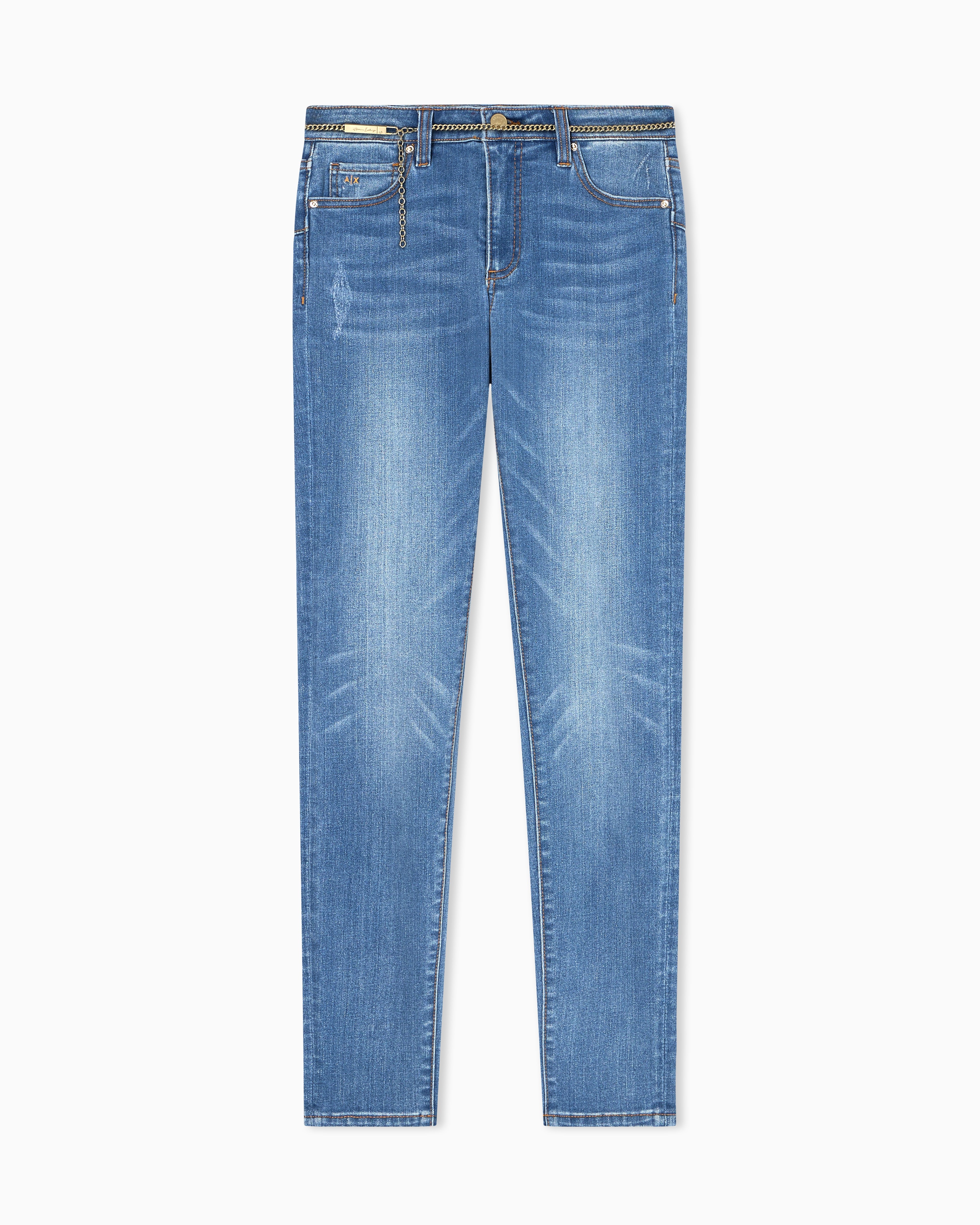 Armani Exchange Armani Exchange Kadın Slim Fit Düğme Kapamalı Dar Paça Günlük Lacivert Jeans XW000129 AF21353-MB001