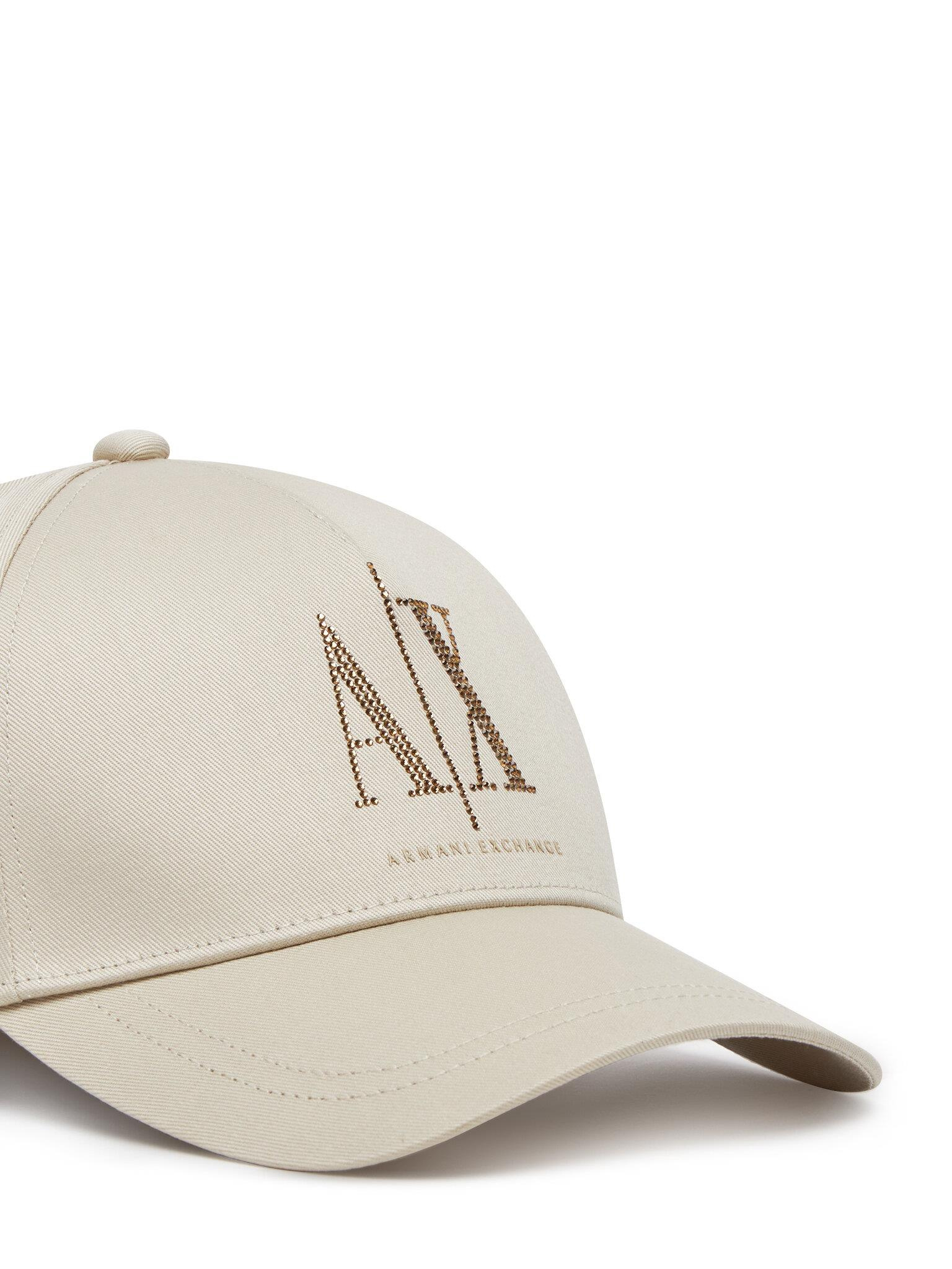 ARMANI EXCHANGE Armani Exchange Kadın %100 Pamuklu İşlemeli Logo Desenli Ayarlanabilir Tokalı Beyzbol Bej Spor Şapka XW000957 AF13846-U1092