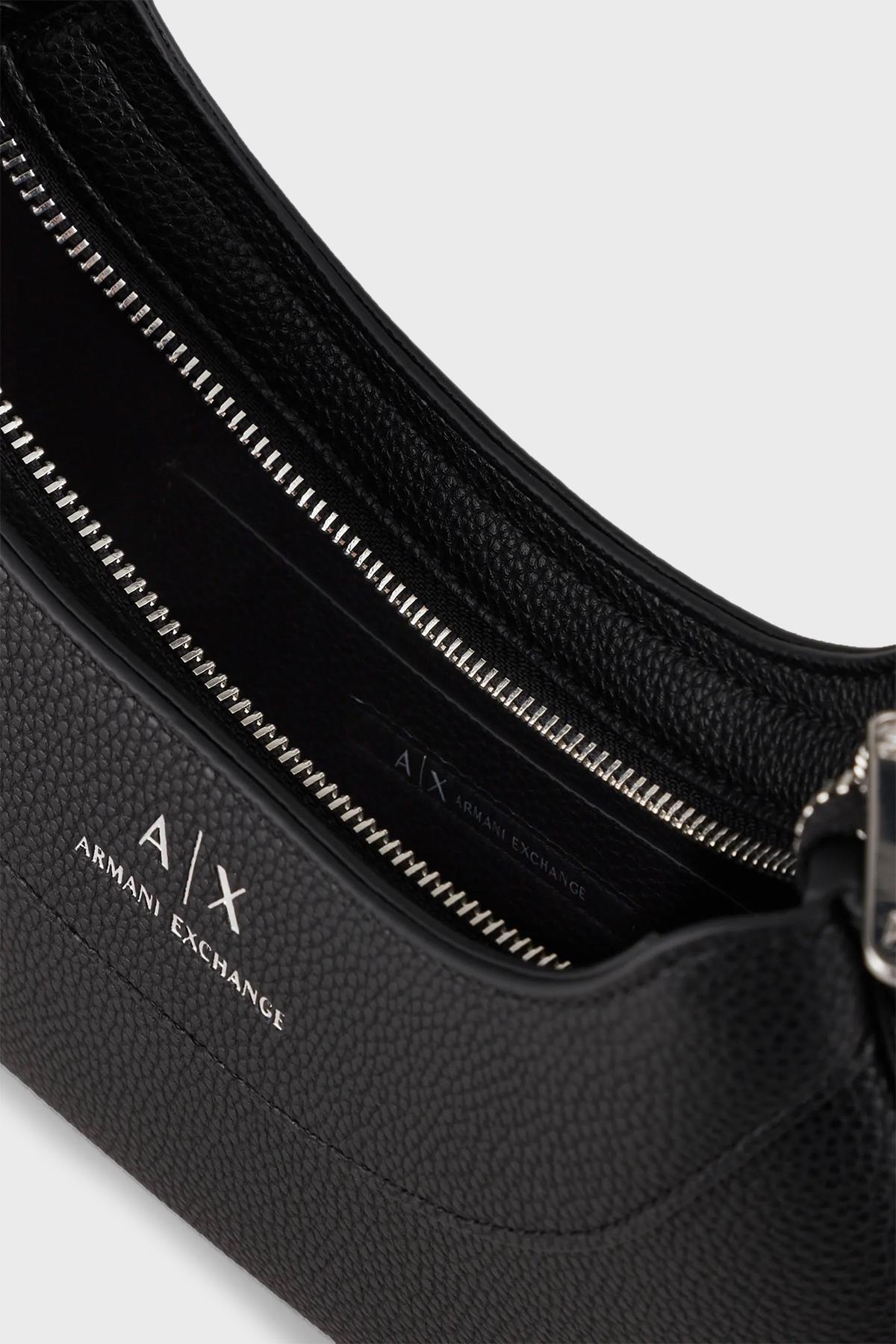 Armani Exchange Armani Exchange Kadın Askısı Çıkarılabilir Marka Logolu Sade ve Şık Siyah Omuz Çantası 942883 CC783-00020