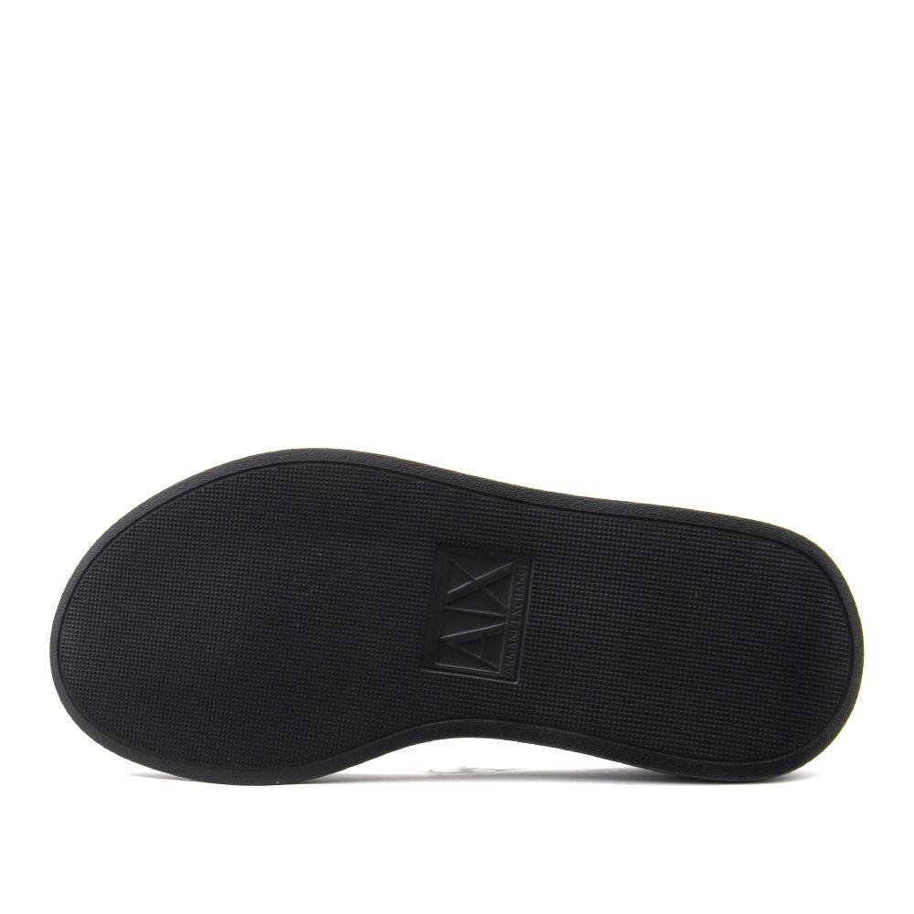 ARMANI EXCHANGE Armani Exchange Unısex Ayarlanabilir Bilek Kayışı Üst Tarafı Kabartma Logolu Platform Taban Siyah Sandalet XDP054 XV921-00002