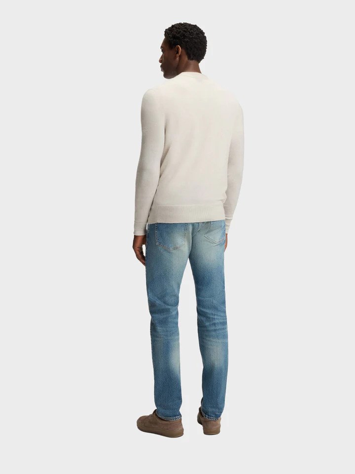 BOSS  BOSS Erkek %100 Kaşmir Normal Kalıp Düğme Kapamalı Uzun Kollu Bej Hırka 50549060-276