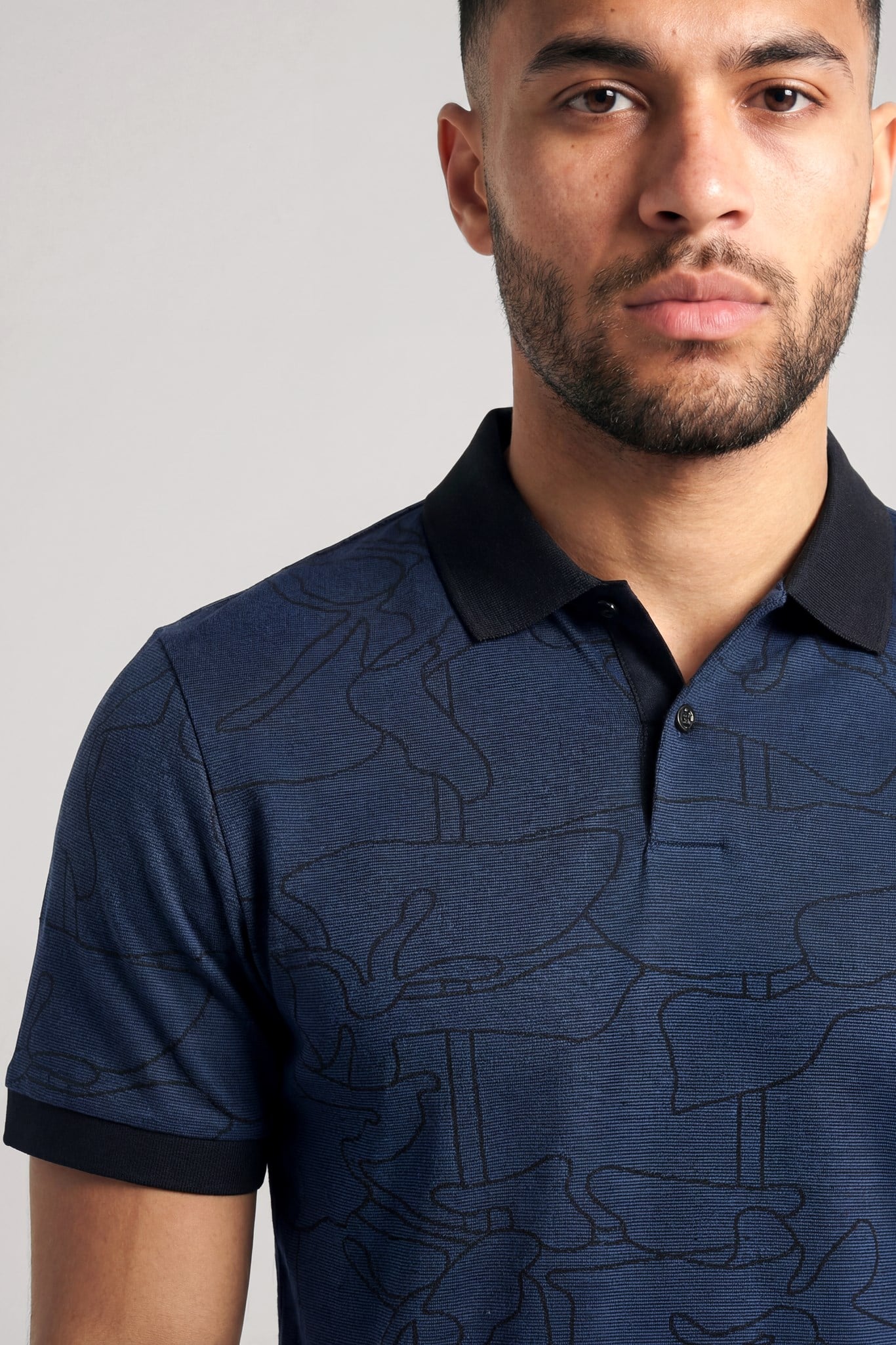BOSS  BOSS Erkek %100 Pamuklu Logolu Kısa Kollu Mavi Polo Yaka T-Shirt 50558855-404