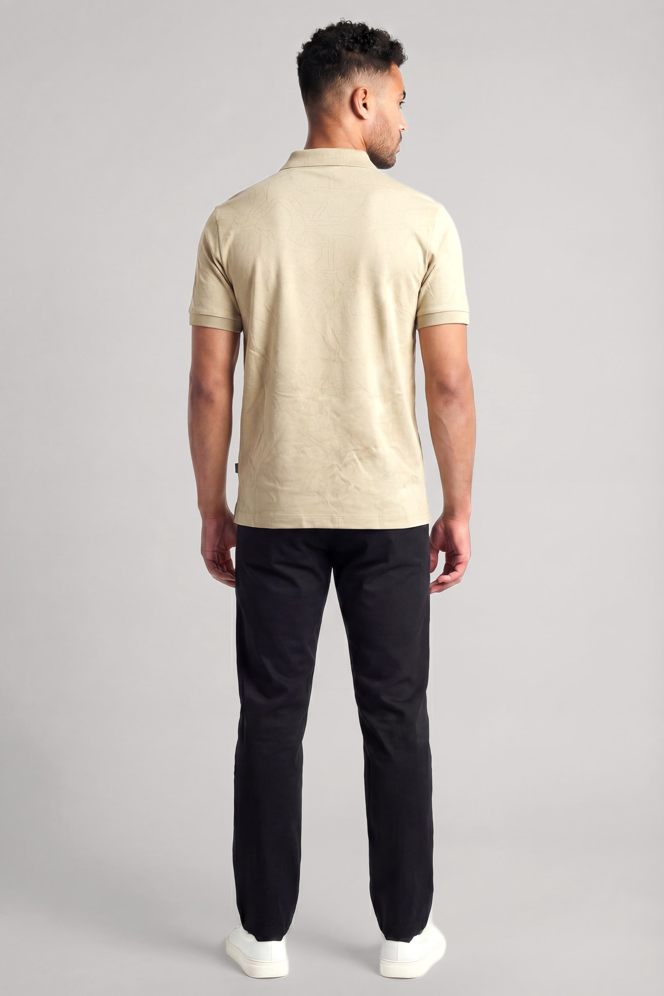 BOSS  BOSS Erkek %100 Pamuklu Logolu Kısa Kollu Bej Polo Yaka T-Shirt 50558855-286