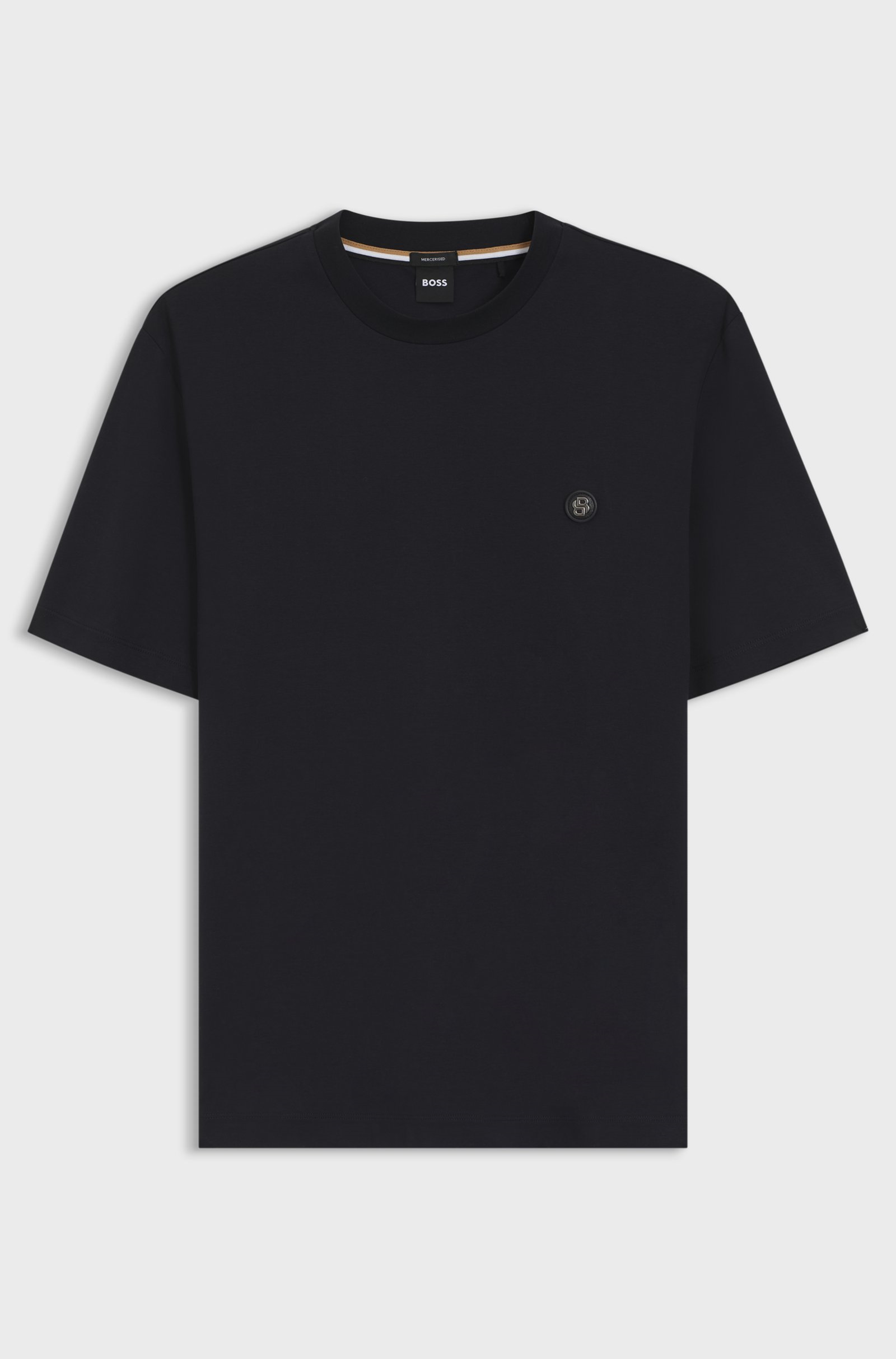 BOSS  BOSS Erkek %100 Pamuklu Yuvarlak Yakalı Kısa Kollu Lacivert T-Shirt 50555844-404