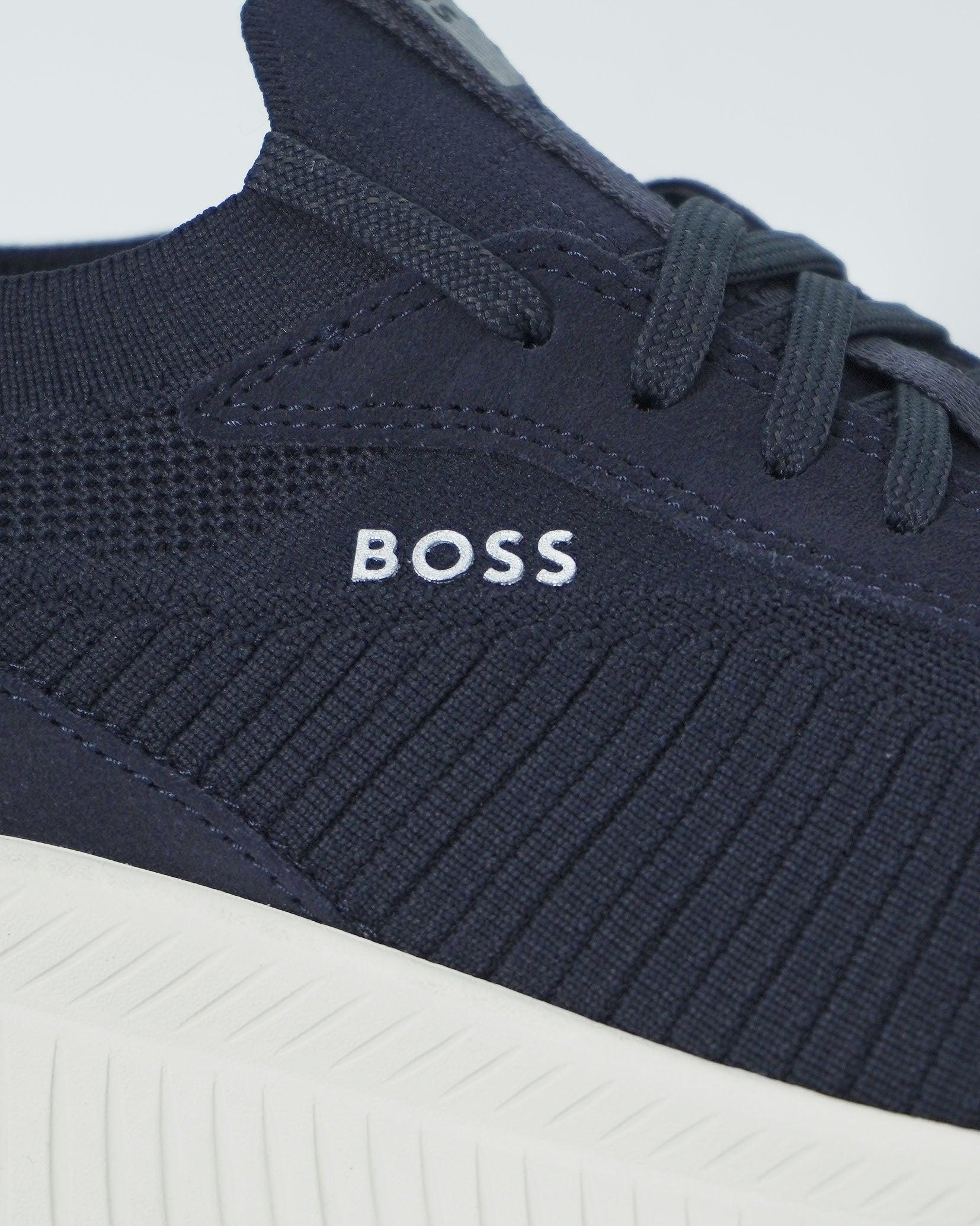 BOSS BOSS Erkek Bağcıklı Marka Logolu Spor Stil Lacivert Sneaker 50498904-401
