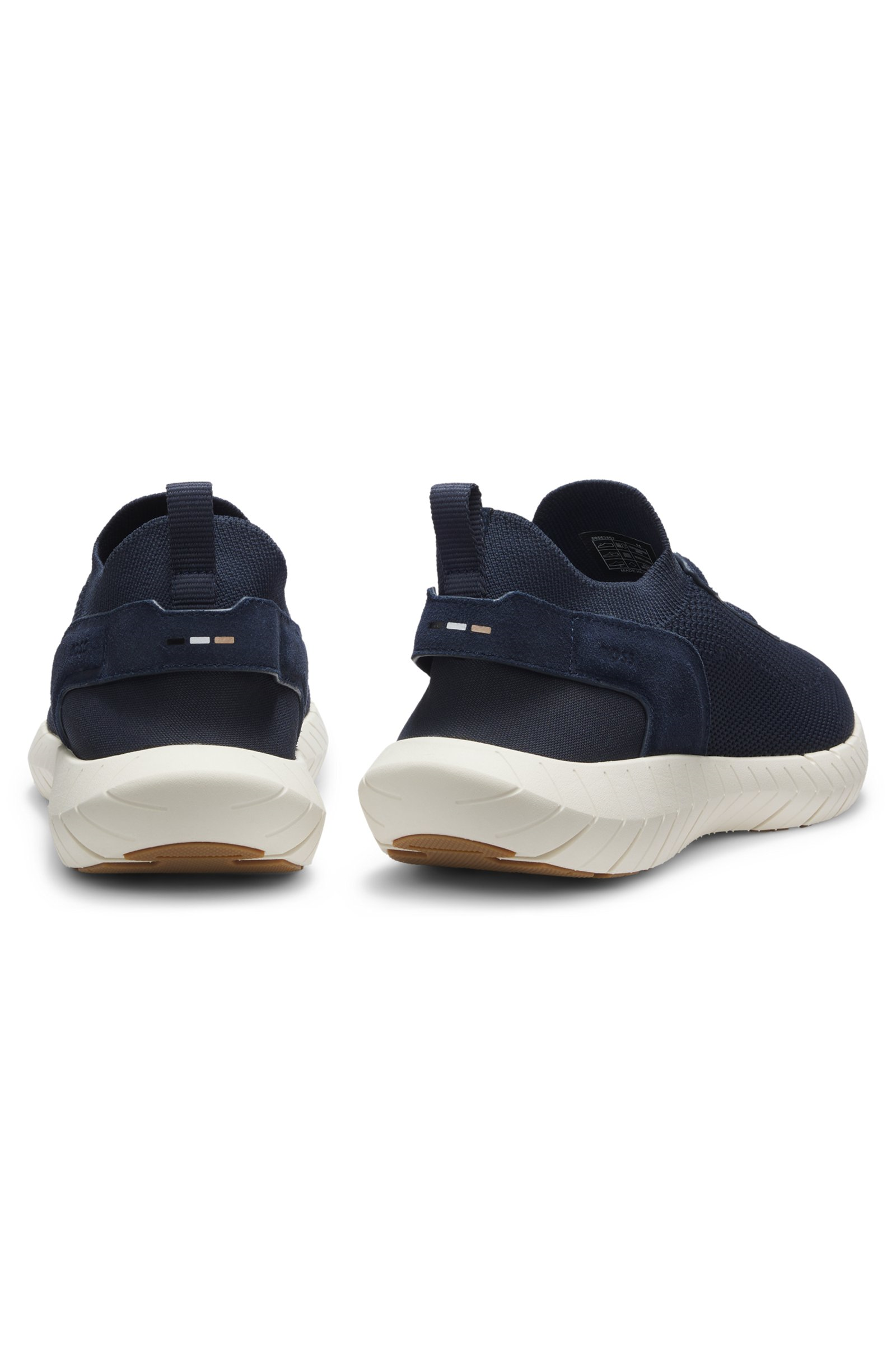 BOSS  BOSS Erkek Bağcıklı Rahat Esnek Taban İnce Fileli Lacivert Sneaker 50563857-401