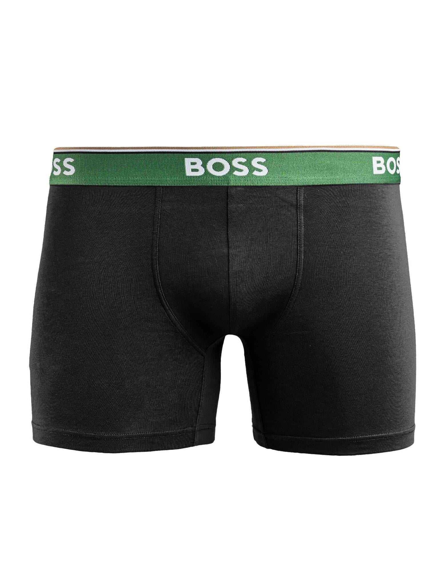 BOSS BOSS Erkek Bel Boss Yazı Detay Dar Kısa Pamuklu Siyah1 Boxer 50475282-994