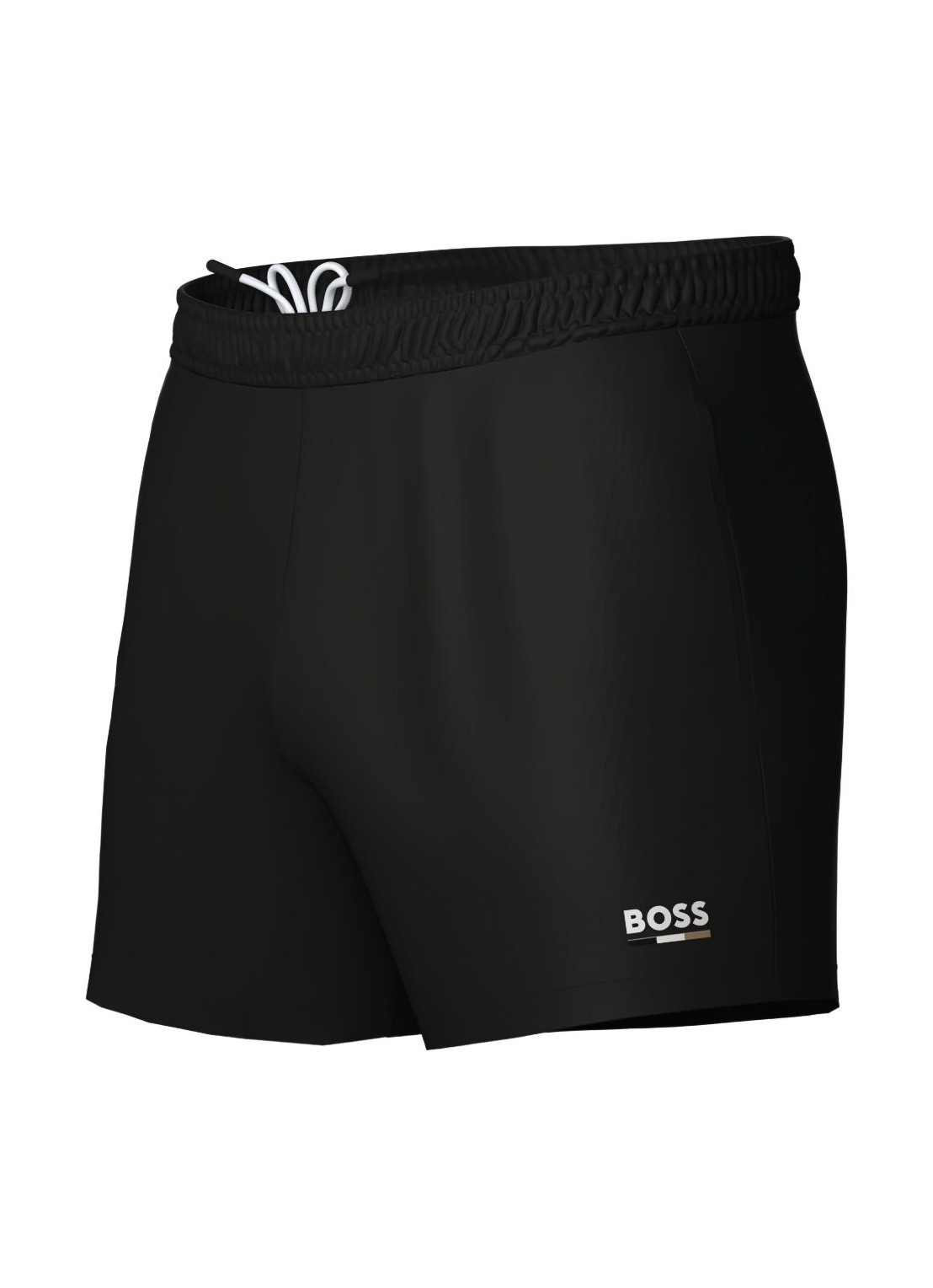 BOSS  BOSS Erkek Beli Lastikli Logolu Rahat Kesim Siyah Mayo 50554613-005
