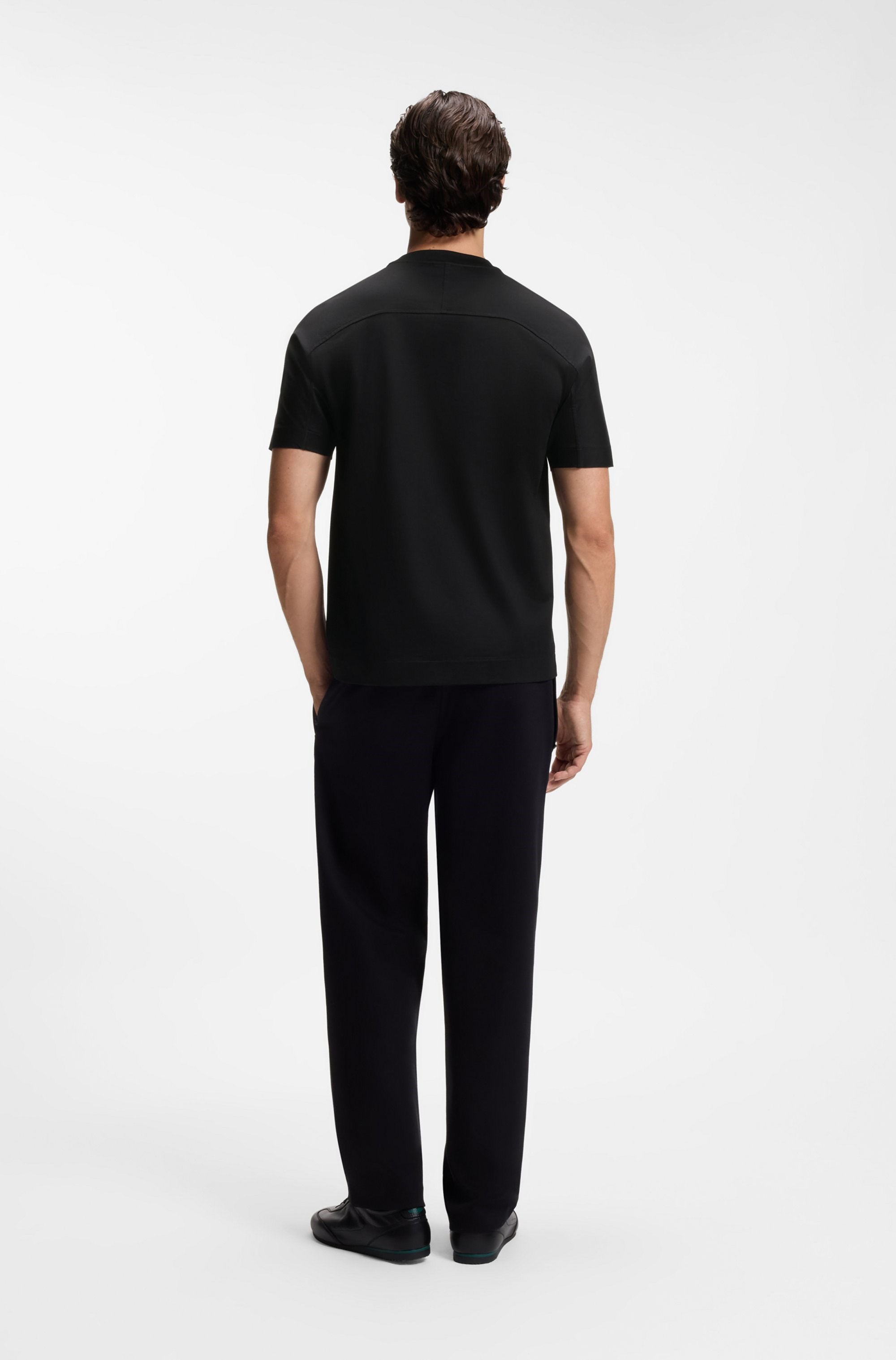 BOSS  BOSS Erkek Bisiklet Yakalı Ekstra Yumuşak Pamuklu Logo İşlemeli Kısa Kollu Siyah Polo Yaka T-Shirt 50565042-001