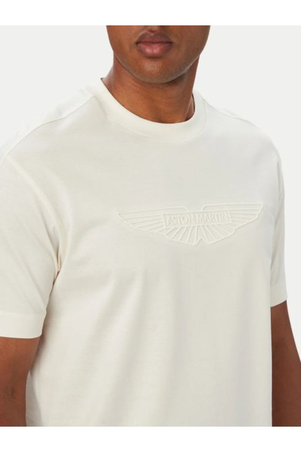BOSS  BOSS Erkek Bisiklet Yakalı Ekstra Yumuşak Pamuklu Logo İşlemeli Kısa Kollu Ekru Polo Yaka T-Shirt 50565042-118