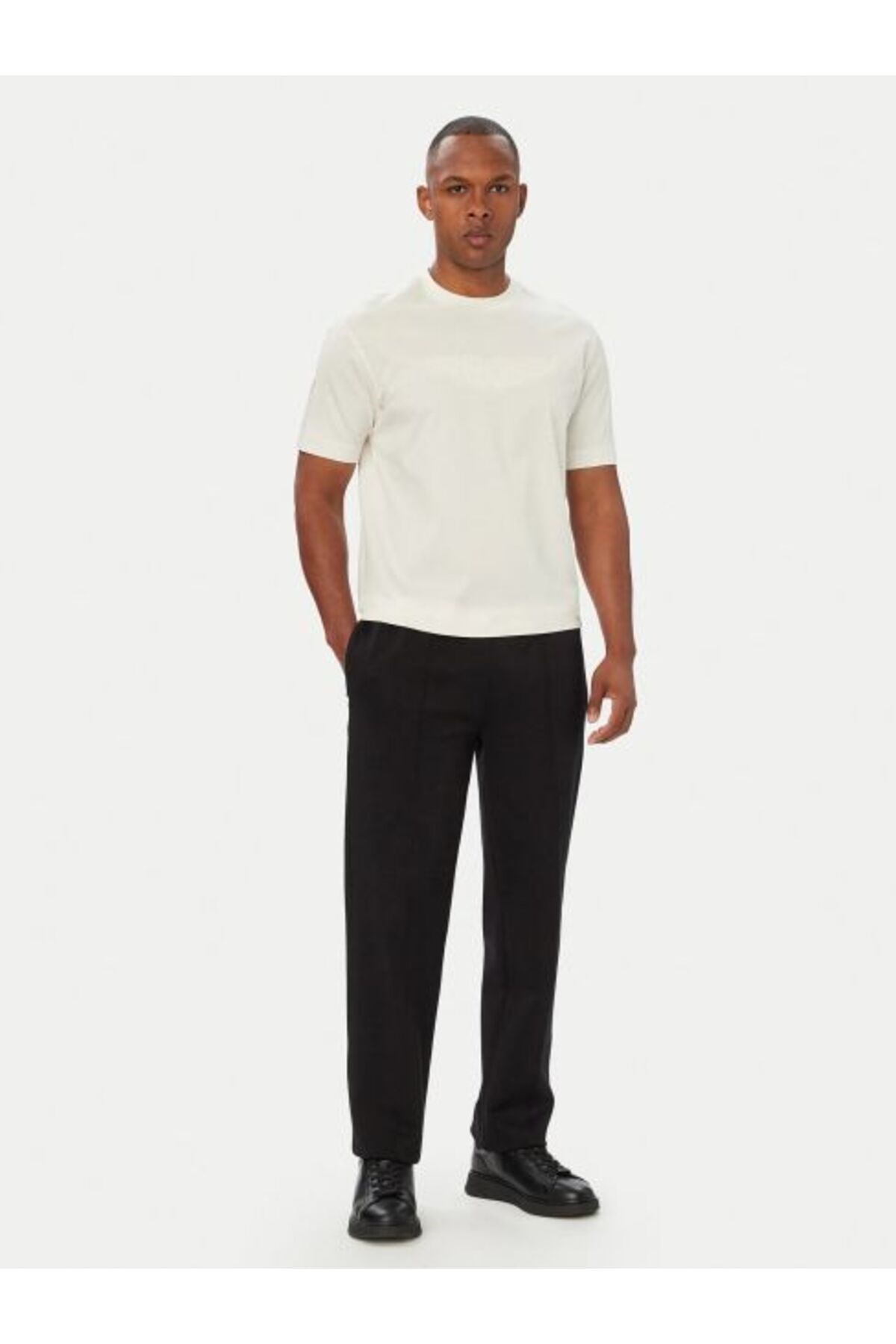 BOSS  BOSS Erkek Bisiklet Yakalı Ekstra Yumuşak Pamuklu Logo İşlemeli Kısa Kollu Ekru Polo Yaka T-Shirt 50565042-118