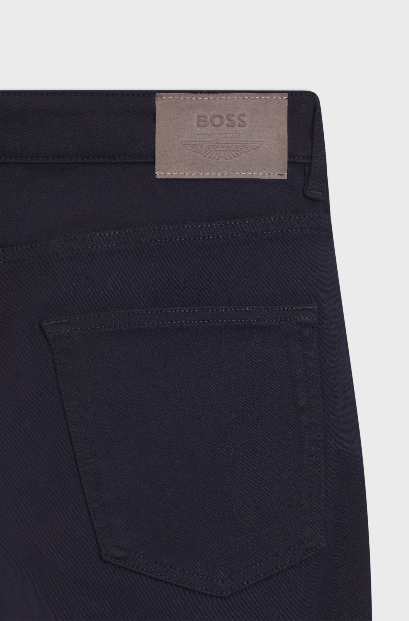 BOSS  BOSS Erkek Dar Kesim Esnek Denim Lacivert Jeans 50556583-404
