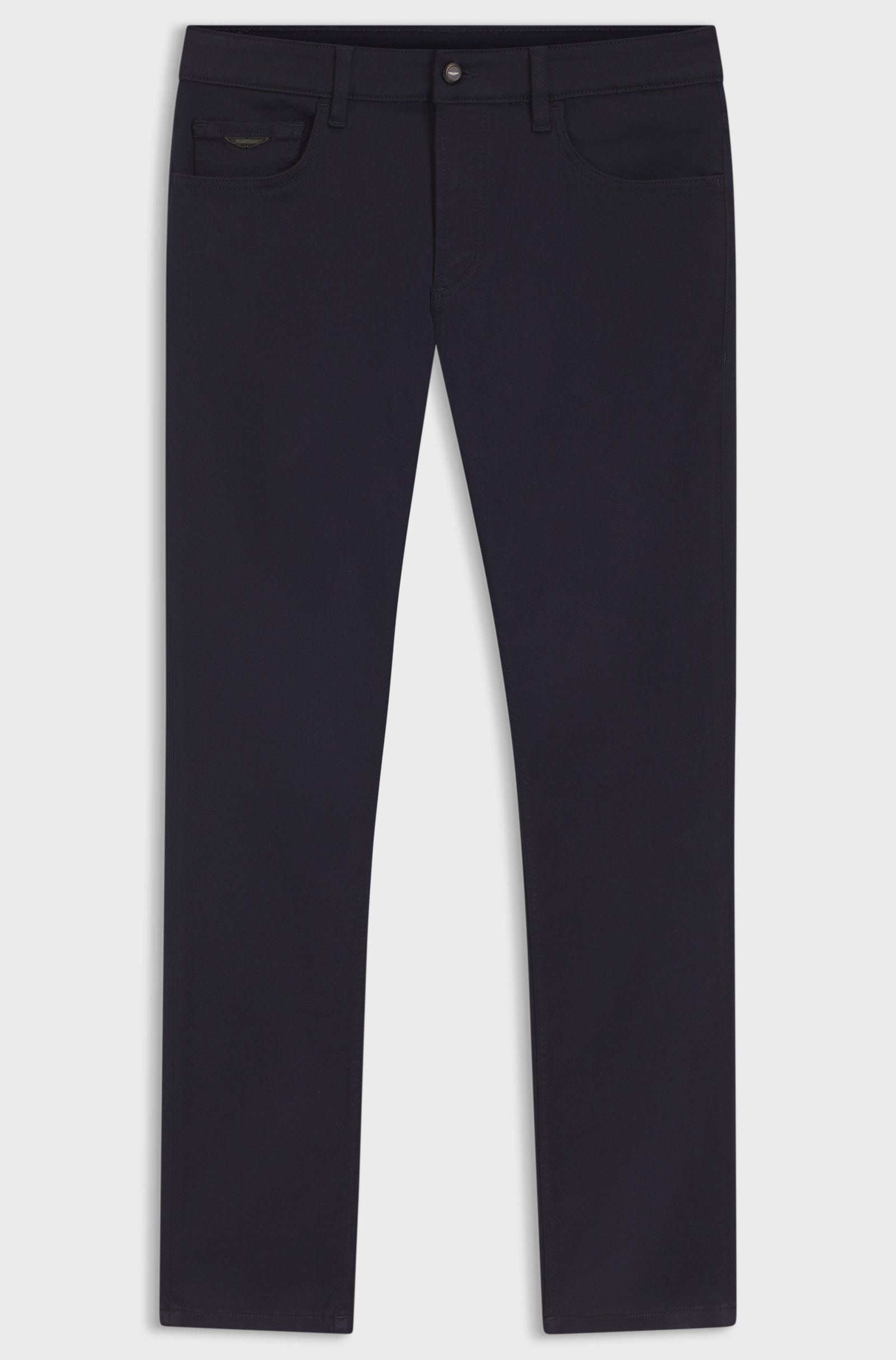 BOSS  BOSS Erkek Dar Kesim Esnek Denim Lacivert Jeans 50556583-404