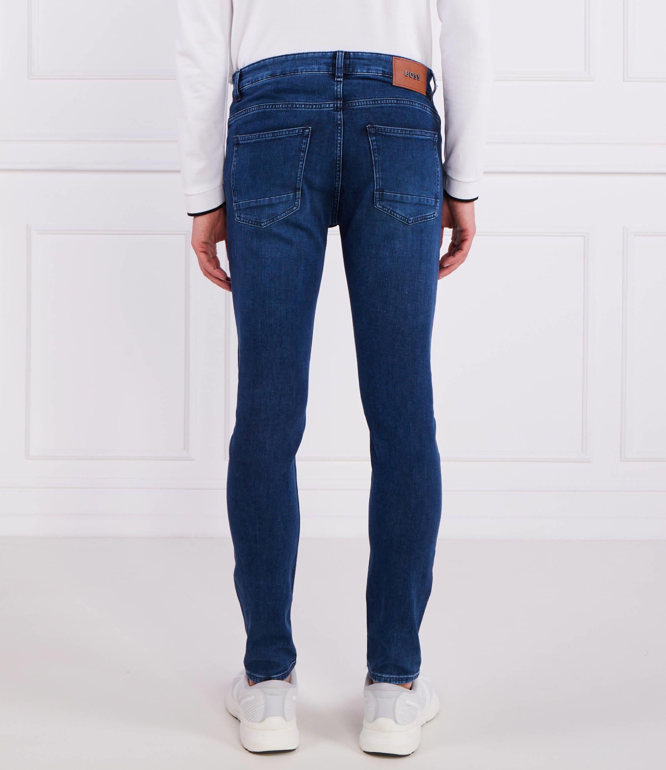BOSS BOSS Erkek Denim Kumaş  Normal Bel Düz Model Lacivert Jeans 50496202-416