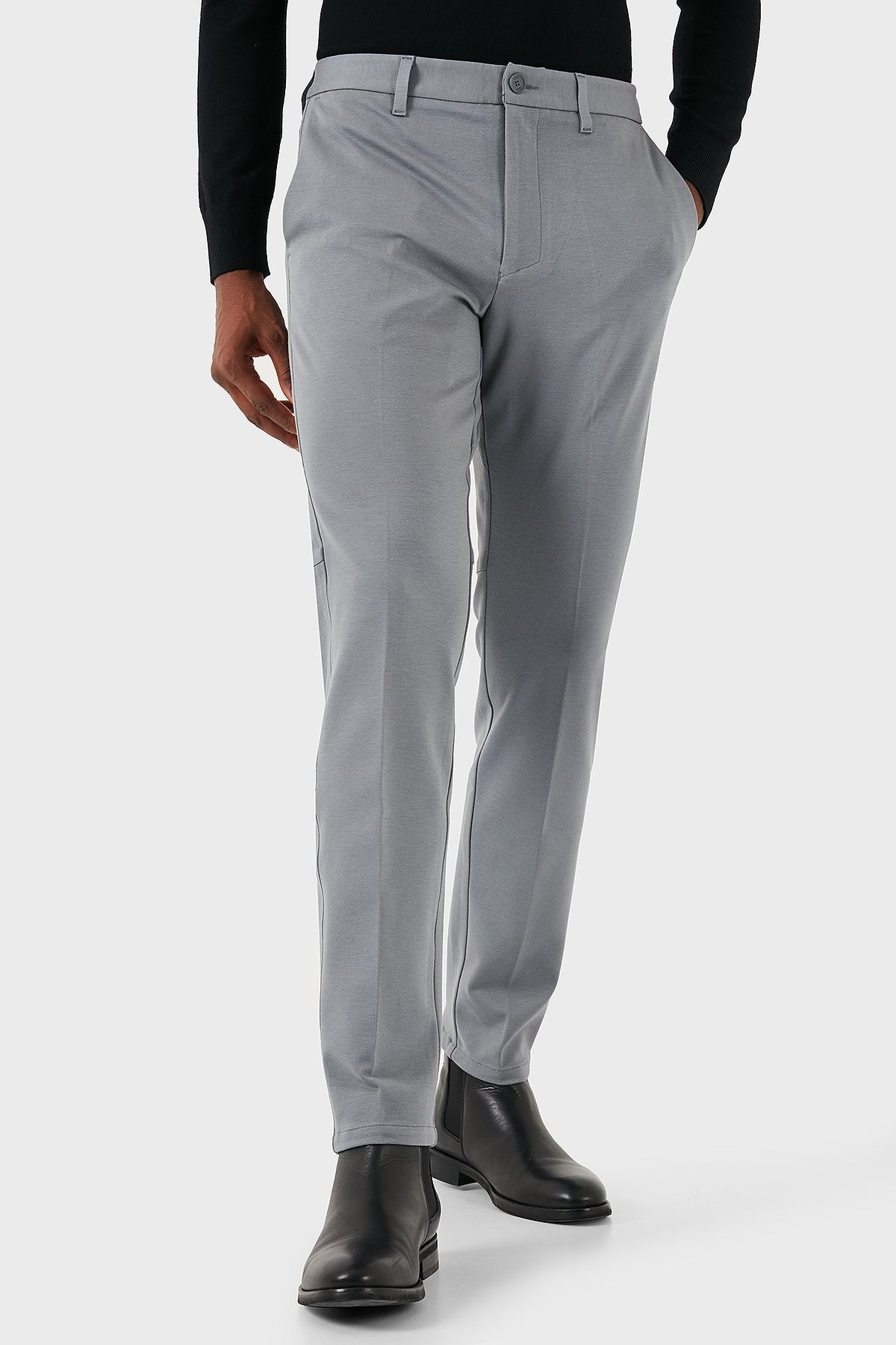 BOSS  BOSS Erkek Denim Normal Belli Düz Model Günlük Kullanım Gri Pantolon 50513436-251