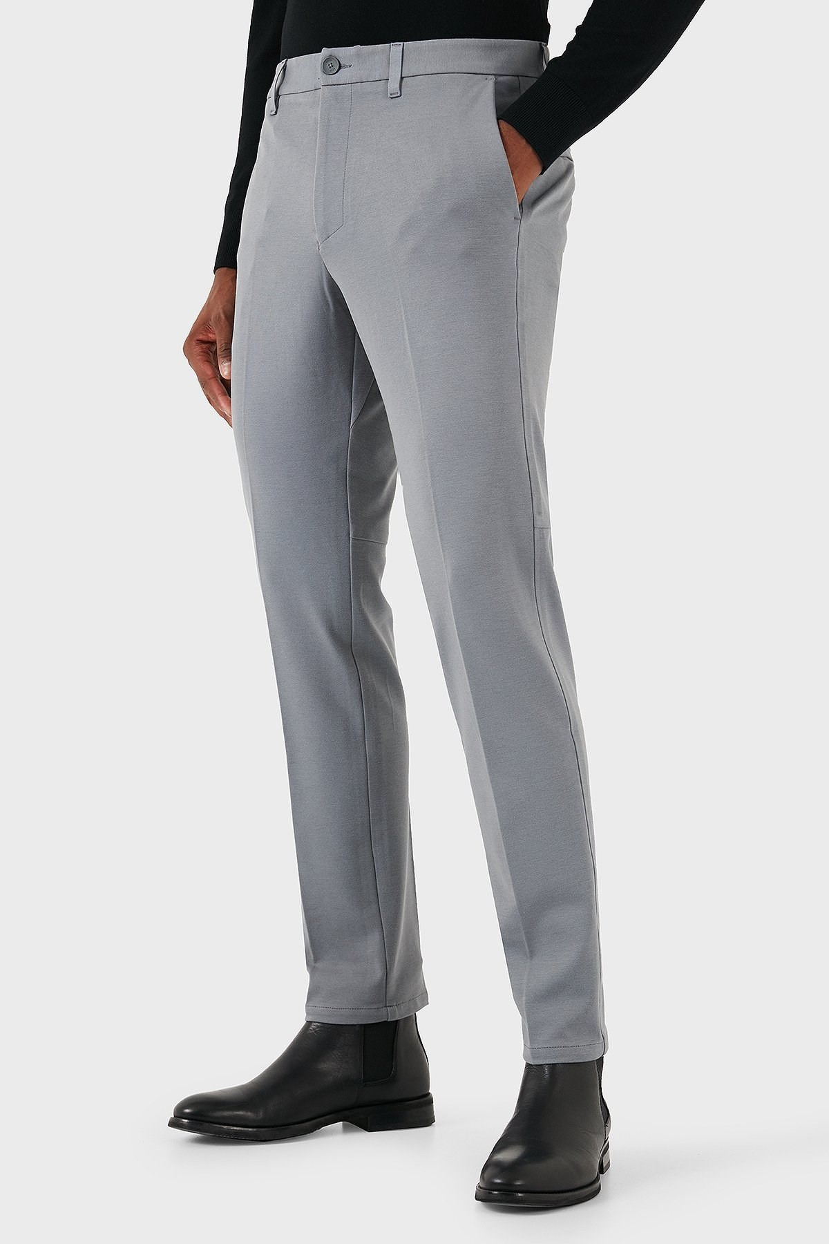 BOSS  BOSS Erkek Denim Normal Belli Düz Model Günlük Kullanım Gri Pantolon 50513436-251