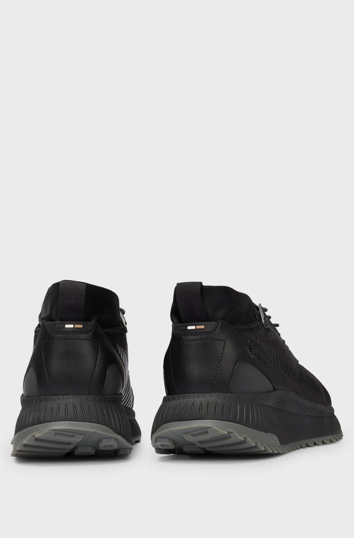 BOSS BOSS Erkek Deri Logolu Kalın Tabanlı Günlük Kullanım Siyah Sneaker 50529525-005