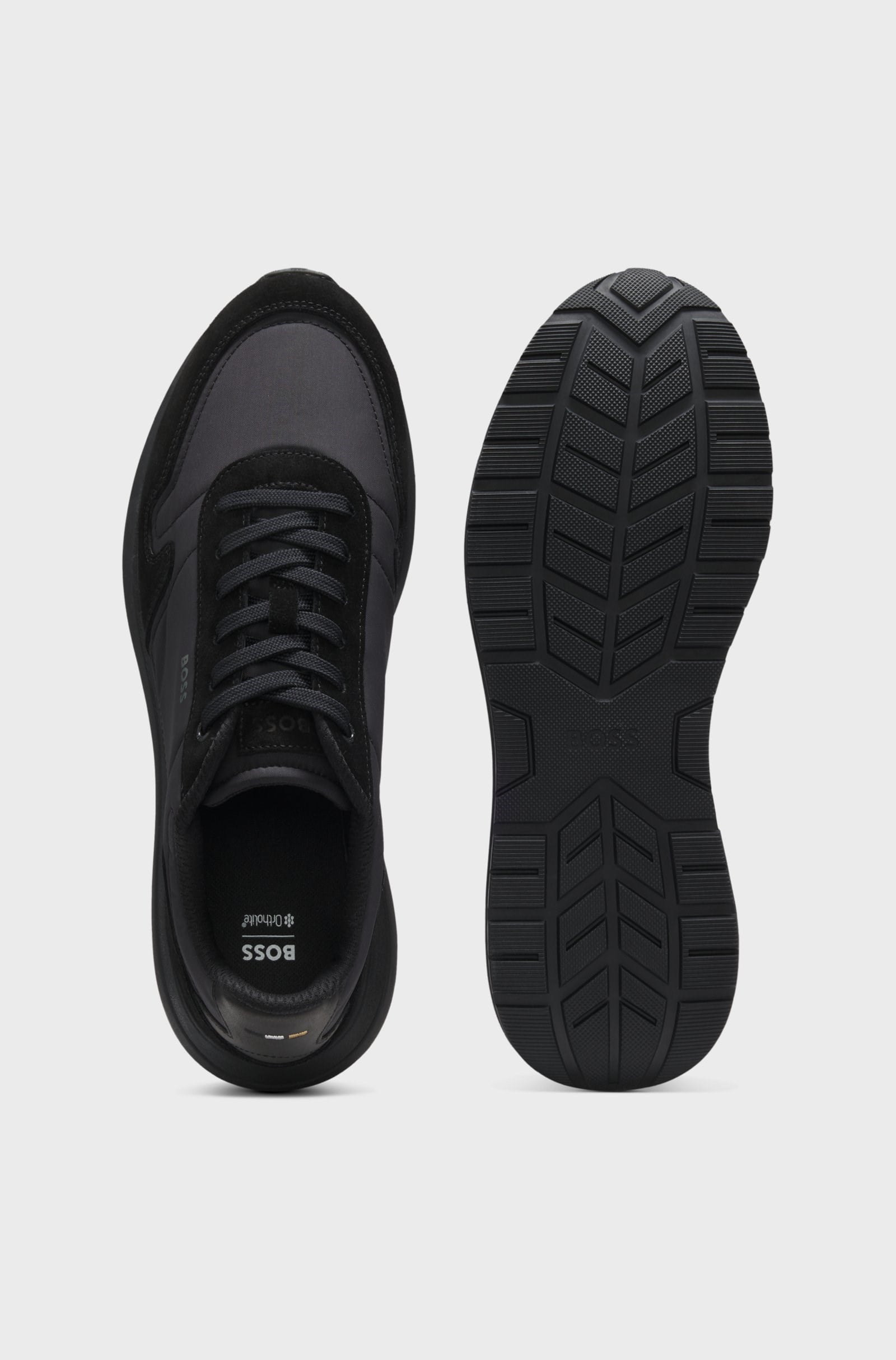 BOSS  BOSS Erkek Deri Rahat Taban Günlük Kullanım Siyah Sneaker 50568945-005