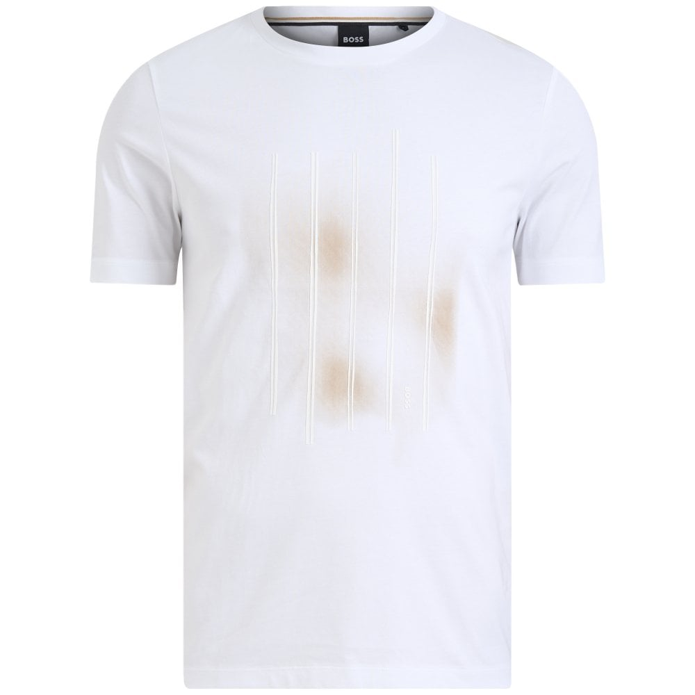 BOSS  BOSS Erkek Desenli Bisiklet Yaka Kısa Kol 101 T-Shirt 50559754-101
