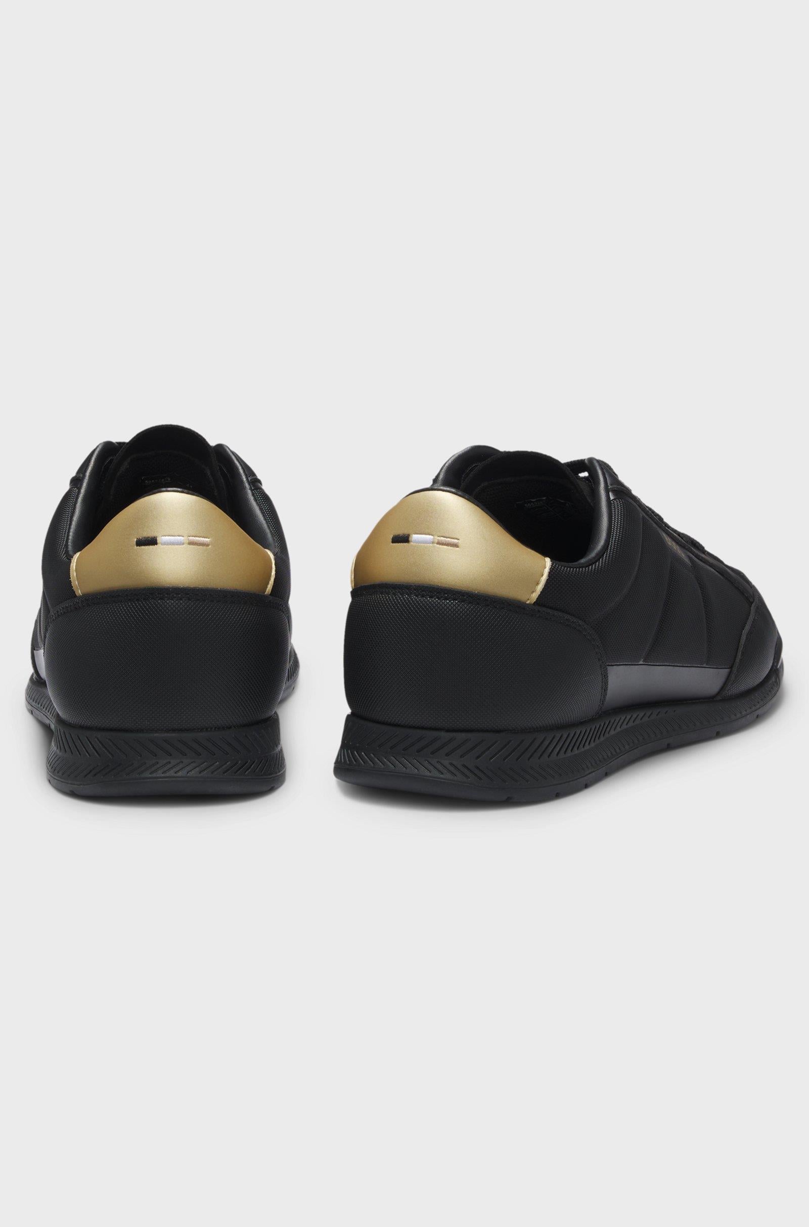 BOSS  BOSS Erkek Düz Taban Deri Rahat Yuvarlak Burun Bağlamalı Siyah Sneaker 50552879-007