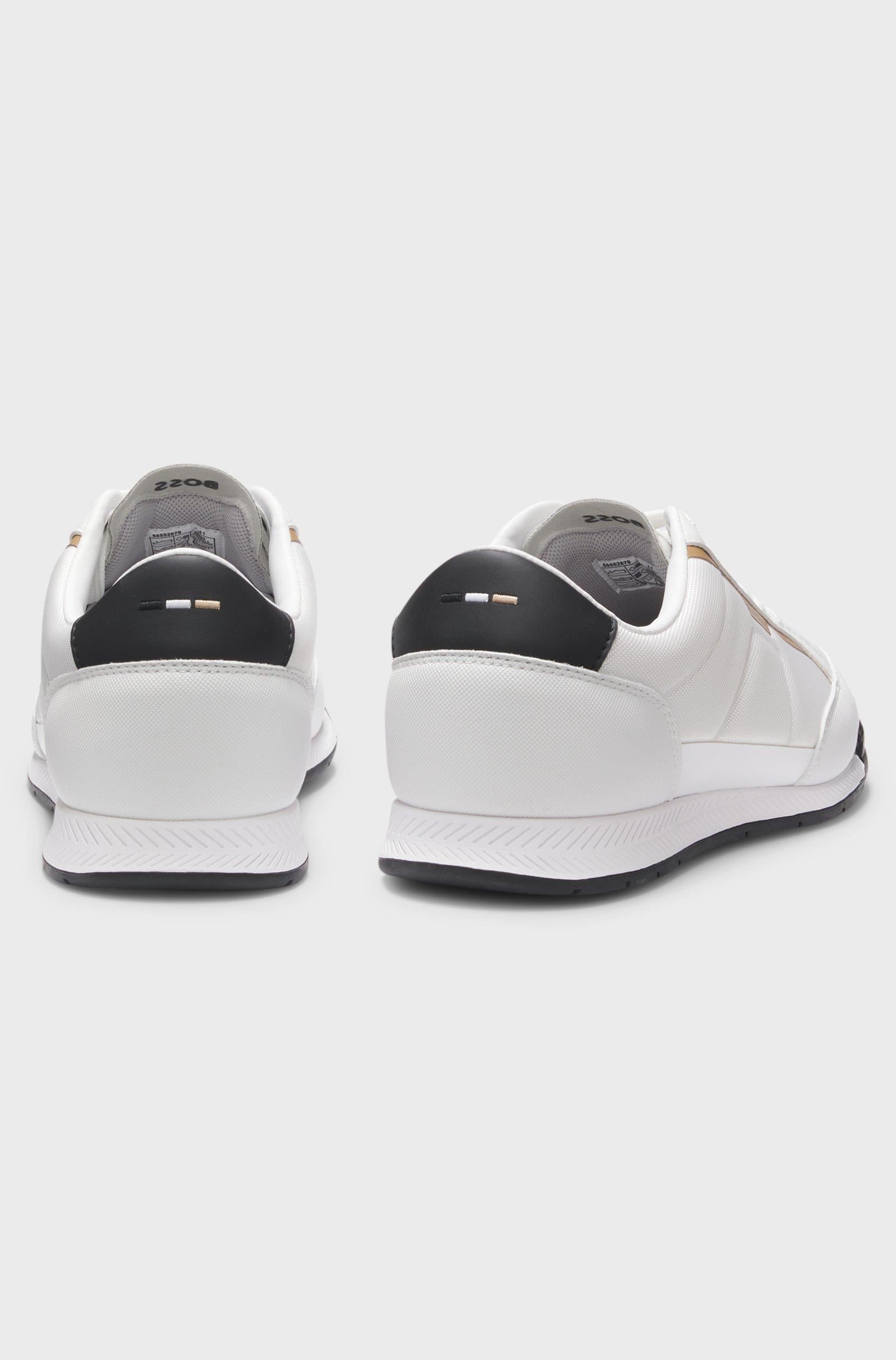 BOSS  BOSS Erkek Düz Taban Deri Rahat Yuvarlak Burun Bağlamalı Beyaz Sneaker 50552879-122