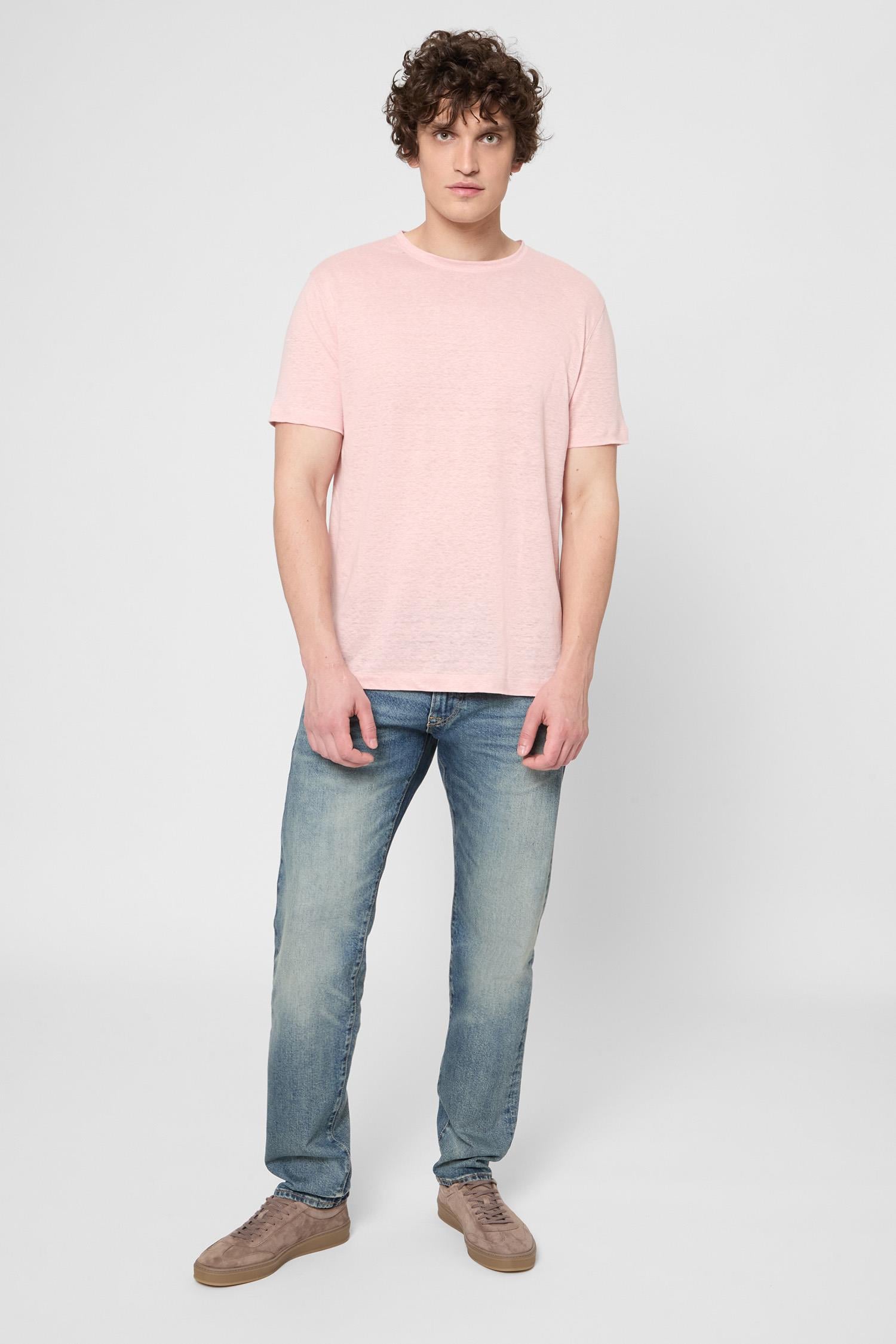 BOSS BOSS Erkek Eskitme Desenli Slim Fit Düz Paça Mavi Jeans 50549119-422