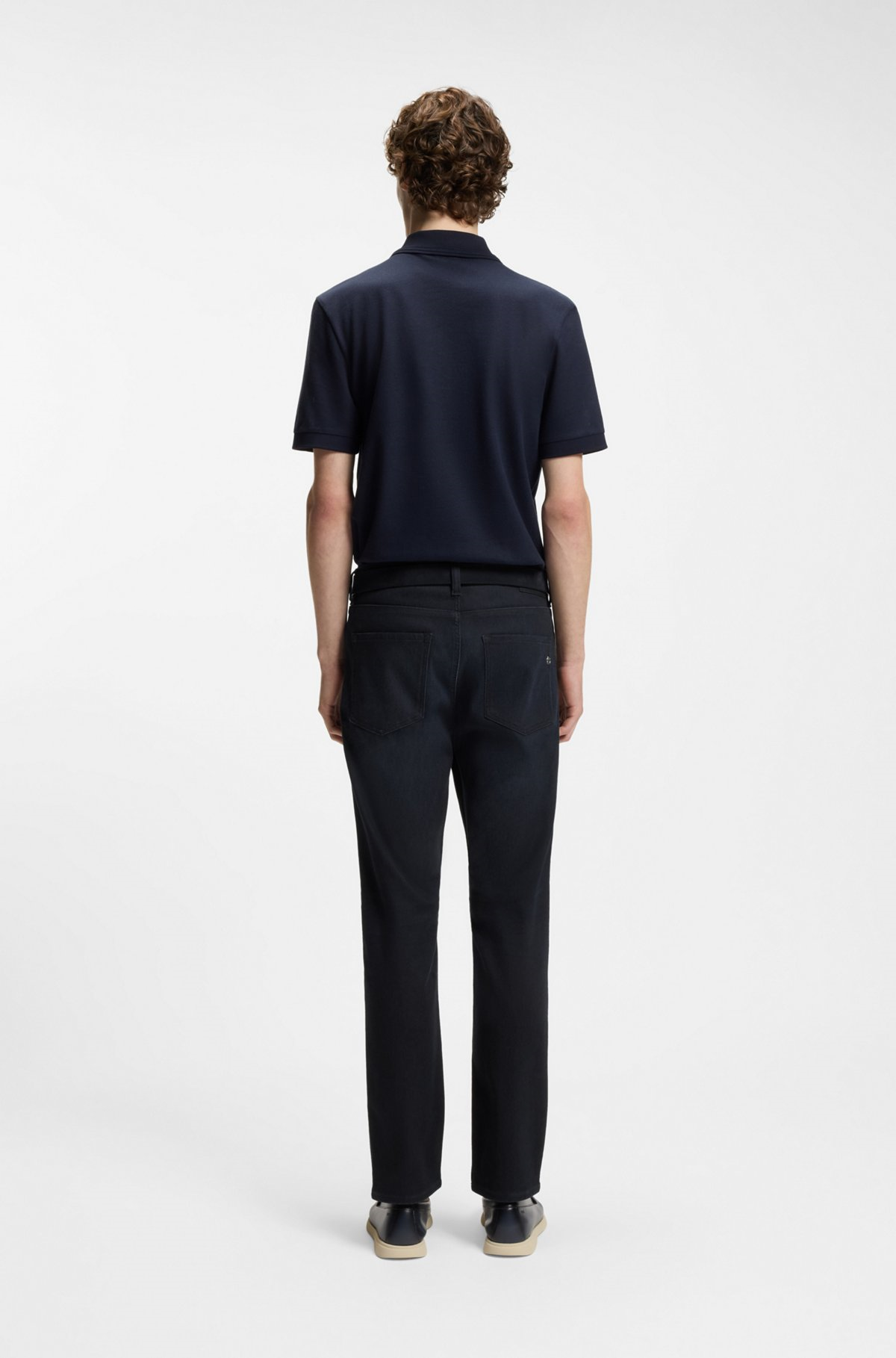 BOSS  BOSS Erkek Esnek Örme Denim Kumaşlı Dar Kalıp Lacivert Jeans 50555207-406