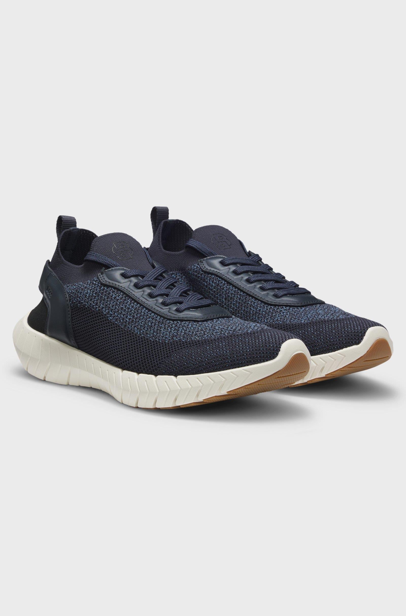 BOSS  BOSS Erkek Esnek ve Rahat Dış Taban Nefes Alabilen Üst Yüzeyli Mavi Sneaker 50562620-460