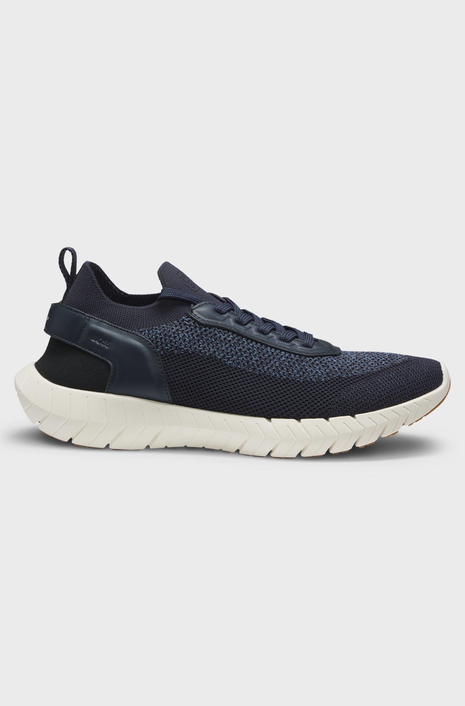 BOSS  BOSS Erkek Esnek ve Rahat Dış Taban Nefes Alabilen Üst Yüzeyli Mavi Sneaker 50562620-460
