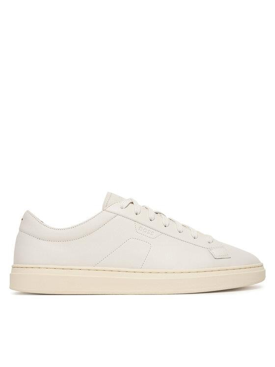 BOSS  BOSS Erkek Kabartma Logolu Düşük Bilekli Deri Beyaz Sneaker 50557866-100