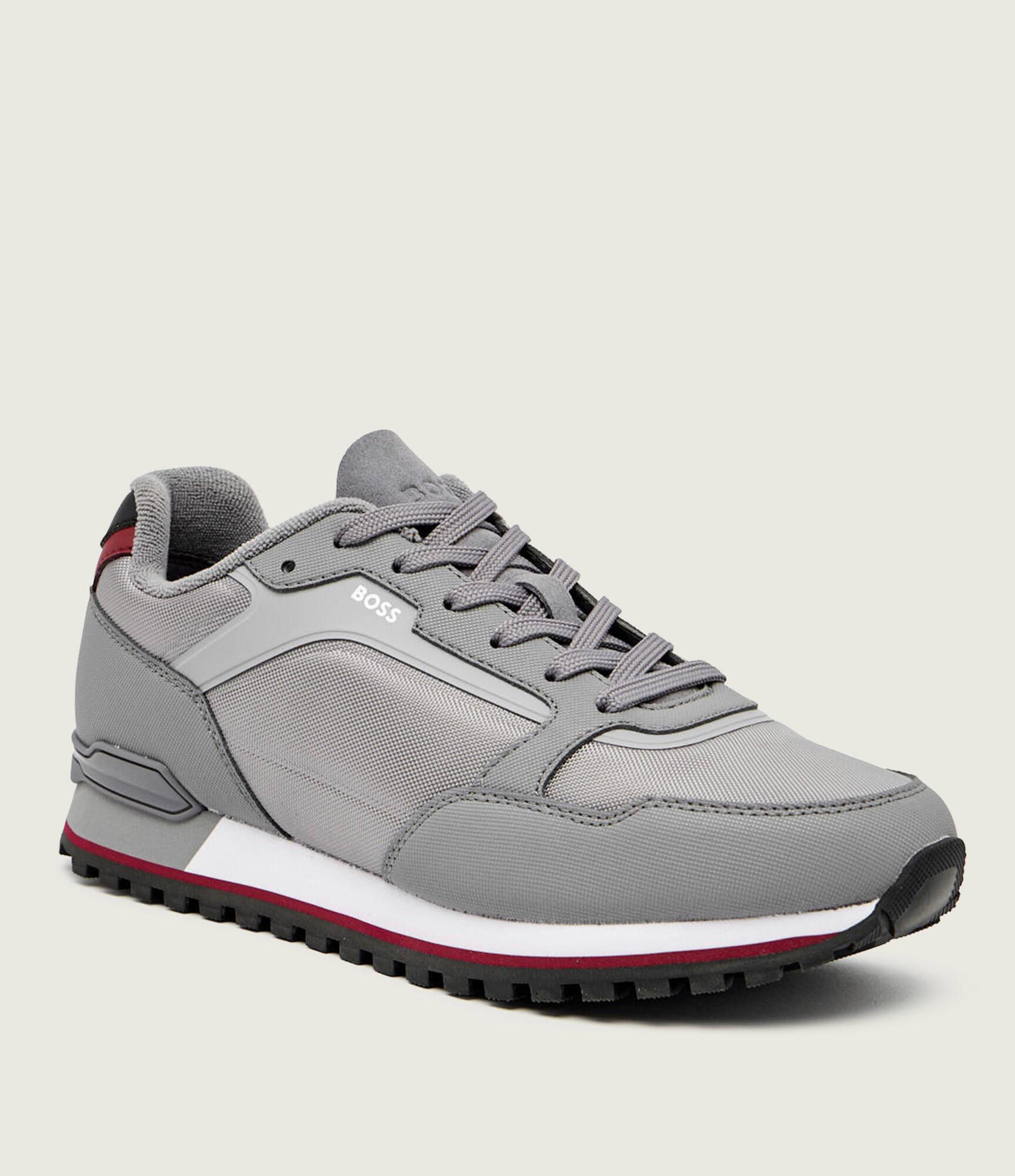 BOSS  BOSS Erkek Kalın Topuk Deri Bağcıklı Rahat Taban Gri Sneaker 50552914-036