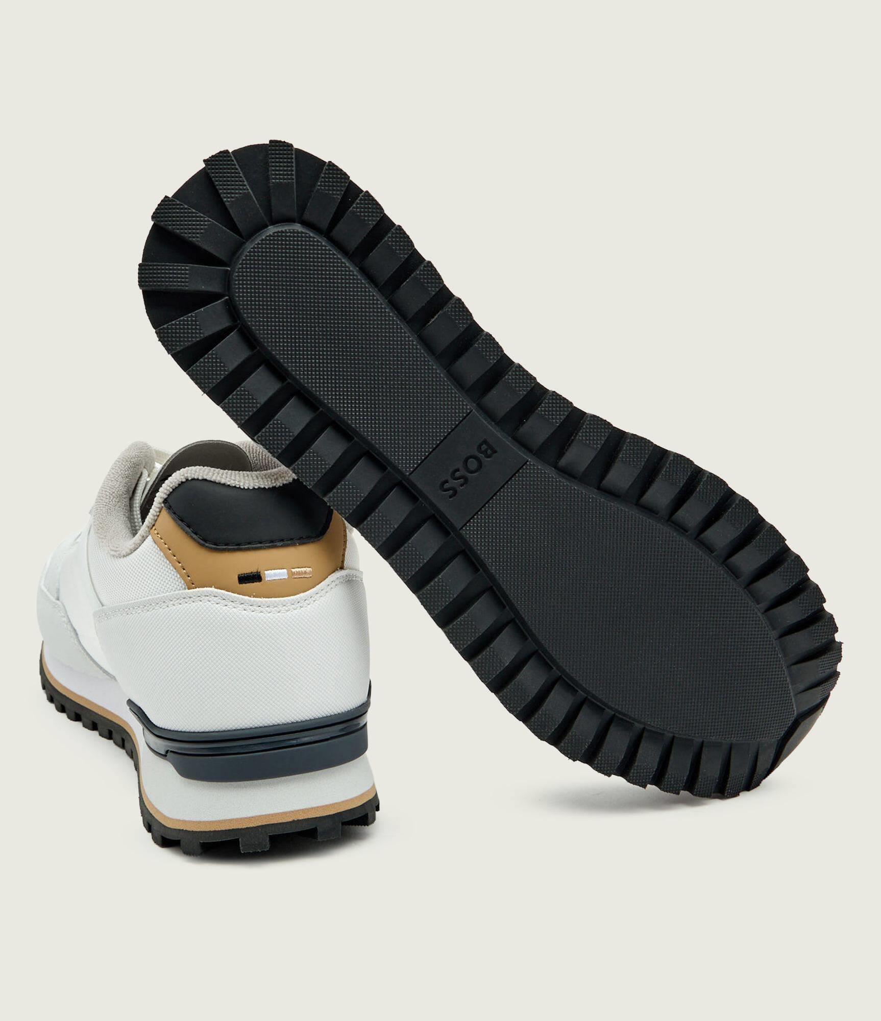 BOSS  BOSS Erkek Kalın Topuk Deri Bağcıklı Rahat Taban Beyaz Sneaker 50552914-122