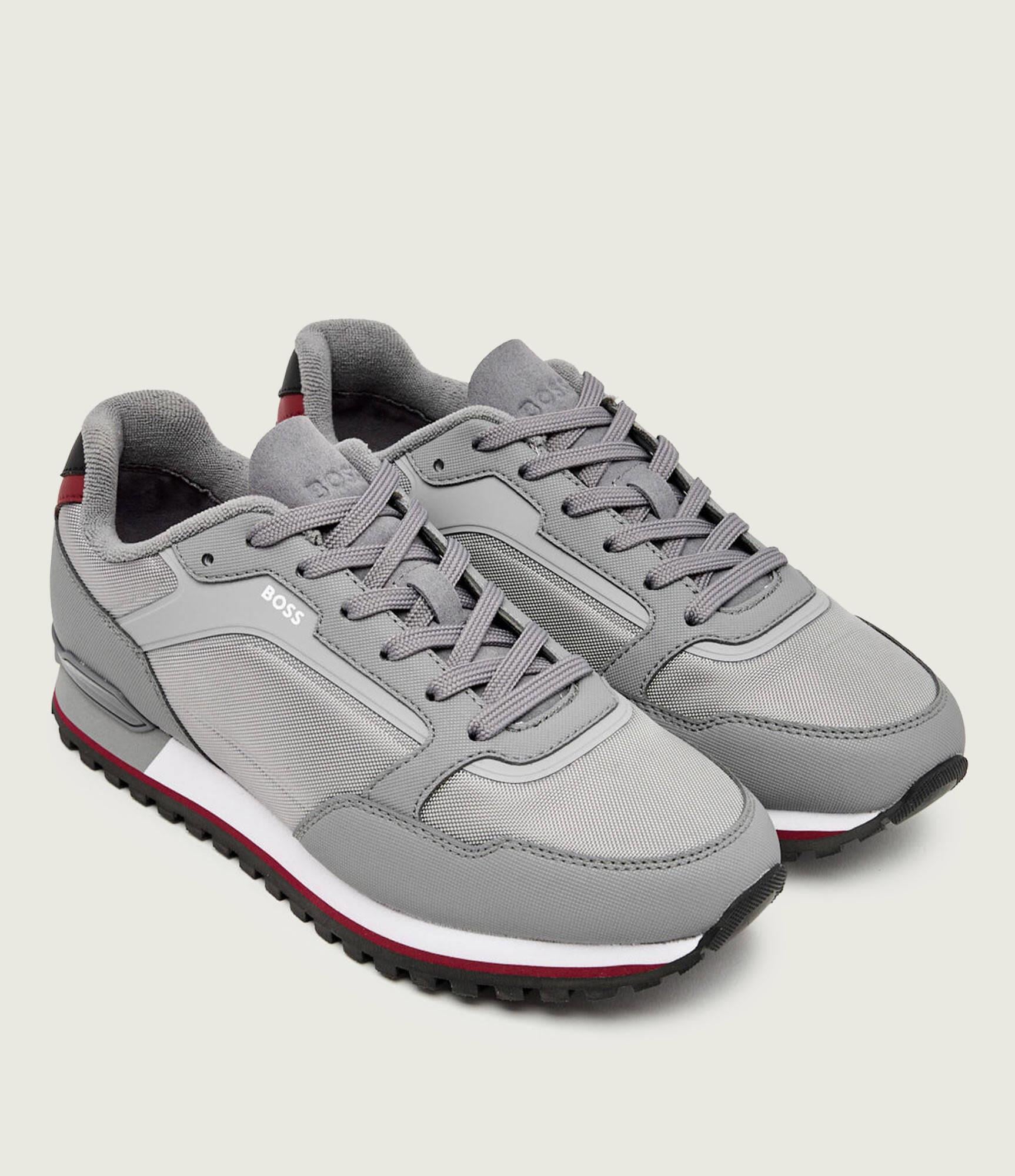 BOSS  BOSS Erkek Kalın Topuk Deri Bağcıklı Rahat Taban Gri Sneaker 50552914-036