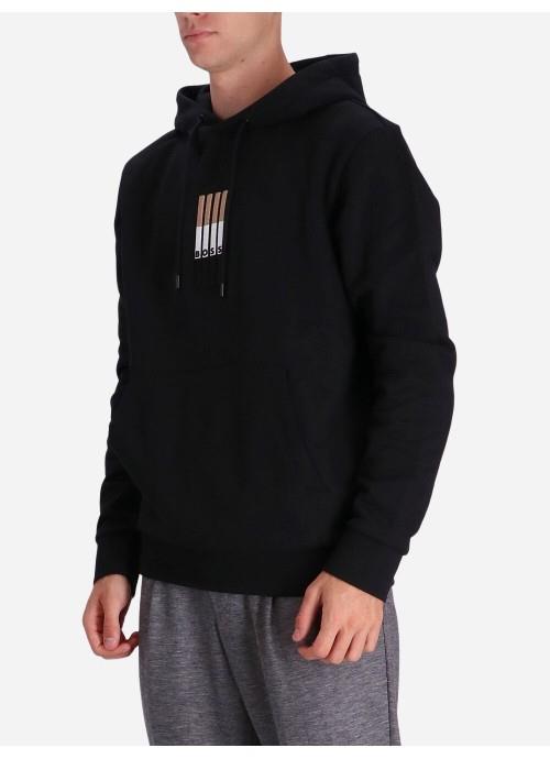 BOSS BOSS Erkek Kapşonlu Yaka Regular Fit Pamuklu Uzun Kollu Siyah Sweatshirt 50481751-001