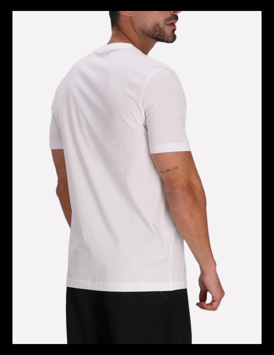 BOSS BOSS Erkek Kısa Kol Bisiklet Yaka Çiçek Desenli Pamuklu Beyaz T-Shirt 50536763-100