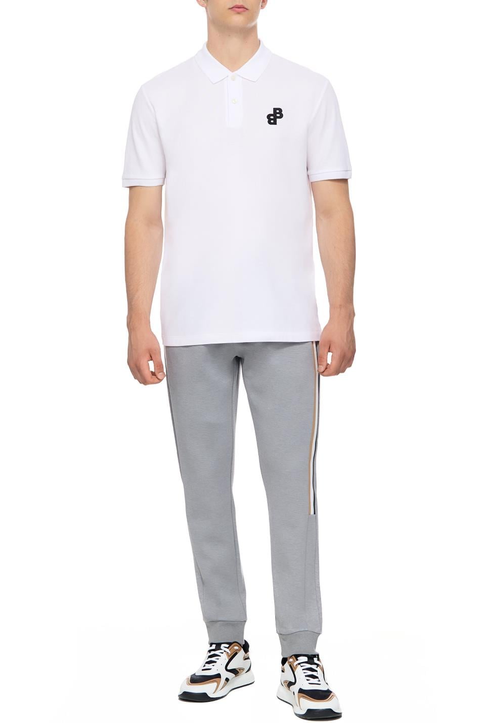 BOSS BOSS Erkek Kısa Kol Gömlek Yaka Standart Boy Günlük Beyaz Polo Yaka T-Shirt 50494953-100