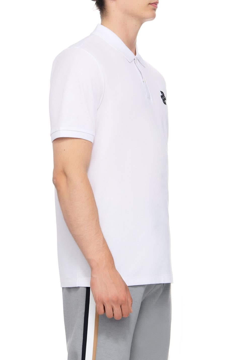 BOSS BOSS Erkek Kısa Kol Gömlek Yaka Standart Boy Günlük Beyaz Polo Yaka T-Shirt 50494953-100