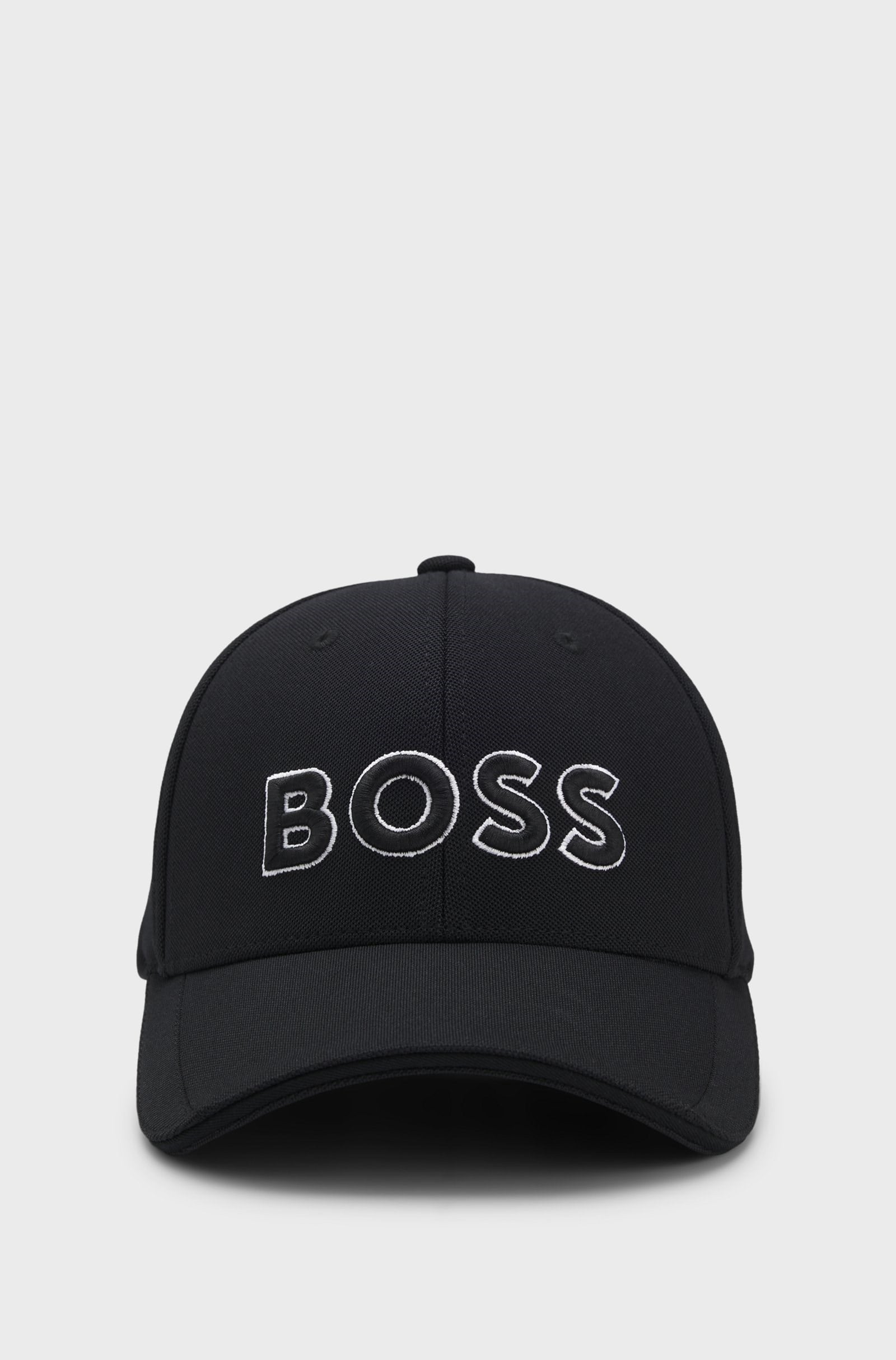 BOSS  BOSS Erkek Logolu Ayarlanabilir Tokalı Siyah-Beyaz Şapka 50519247-006