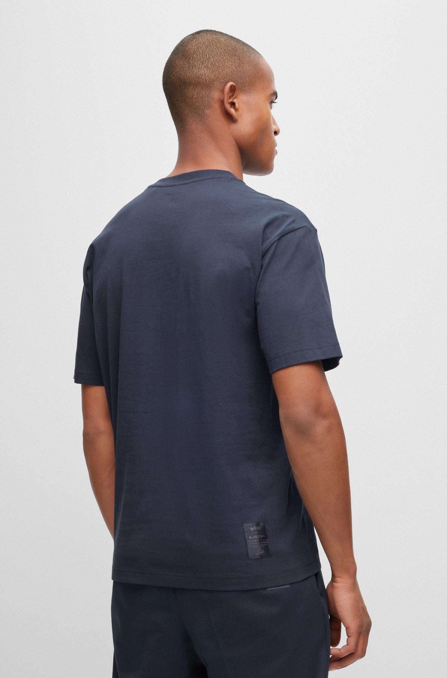 BOSS BOSS Erkek Logolu Basic Regular Fit Kısa Kollu Lacivert T-Shirt 50488834-402