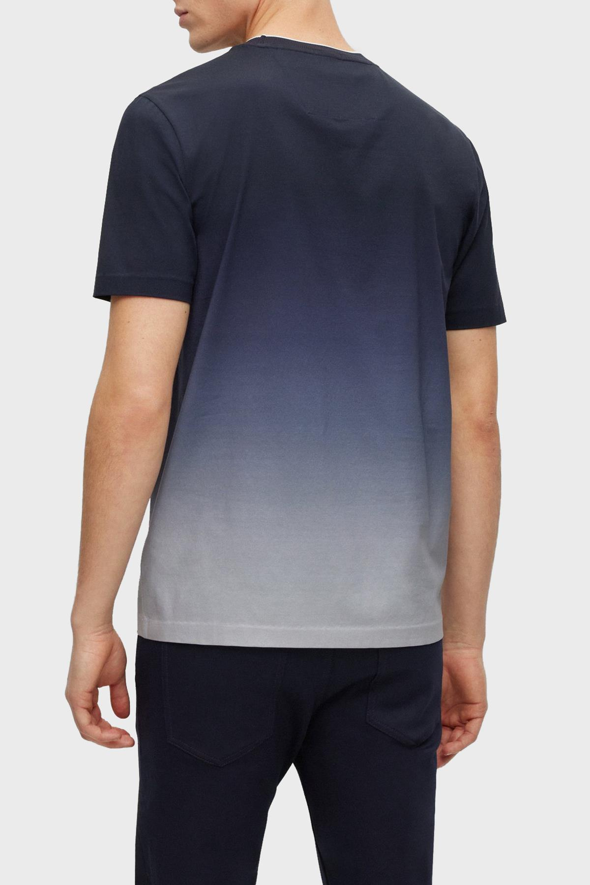 BOSS BOSS Erkek Logolu Basic Regular Fit Kısa Kollu Lacivert T-Shirt 50486234-404