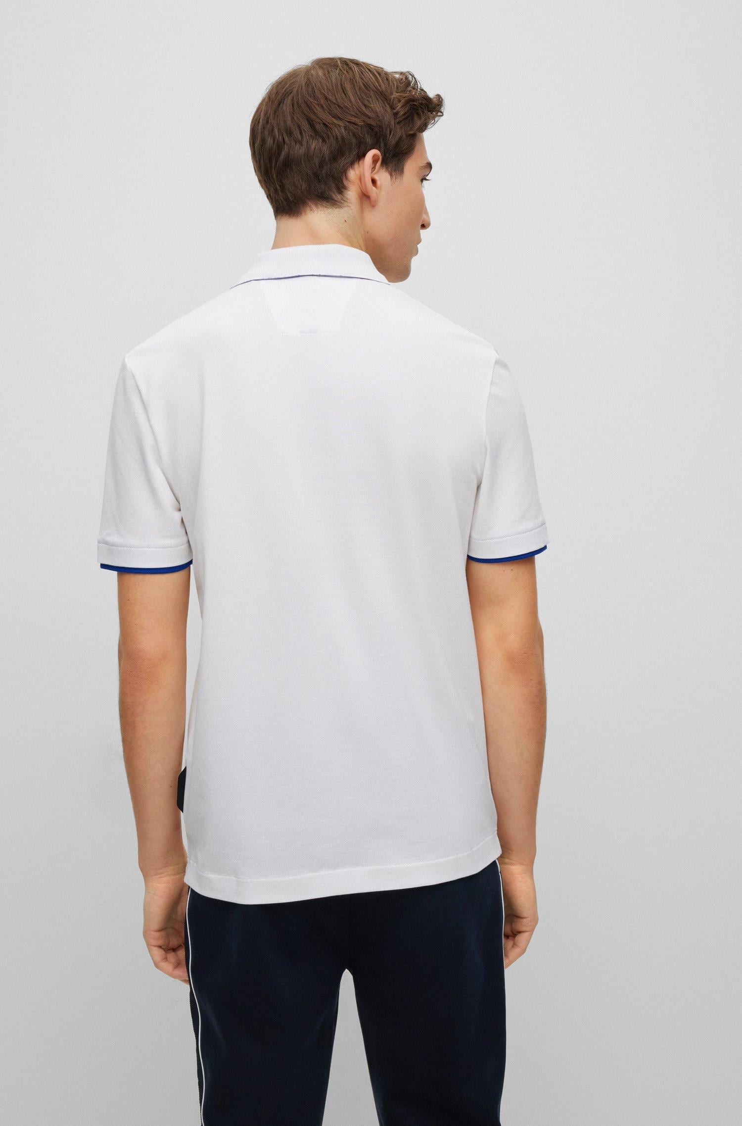 BOSS BOSS Erkek Logolu Basic Regular Fit Kısa Kollu Beyaz Polo Yaka T-Shirt 50486178-100