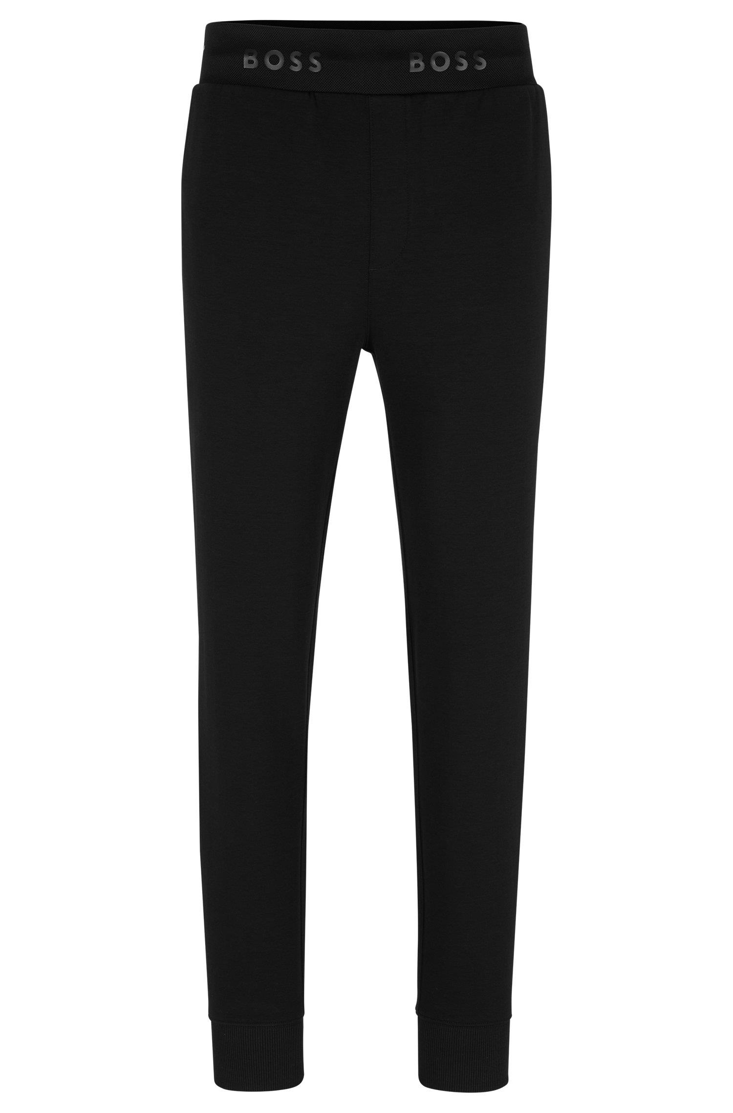 BOSS BOSS Erkek Logolu Basic Regular Fit Kısa Kollu Siyah Eşofman Altı 50481251-001